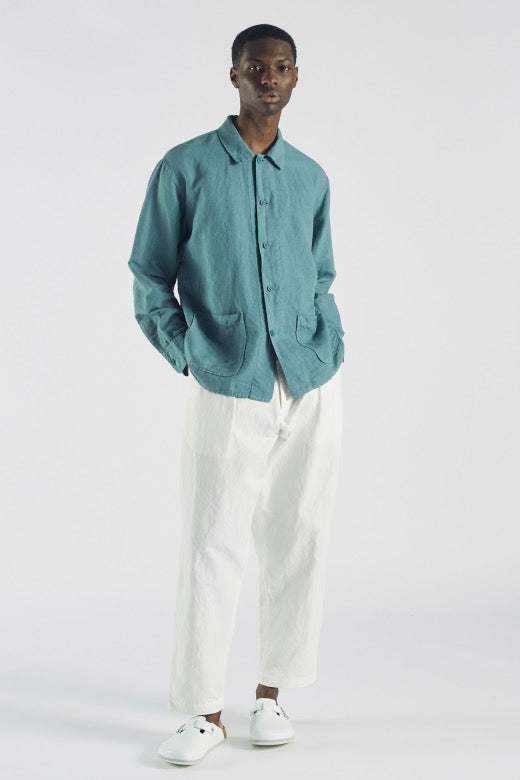 UNIVERSAL WORKS Travail Shirt In Sea Blue