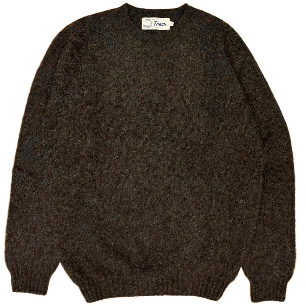 FRESH Sean Shaggy Shetland Wool Jumper In Turin
