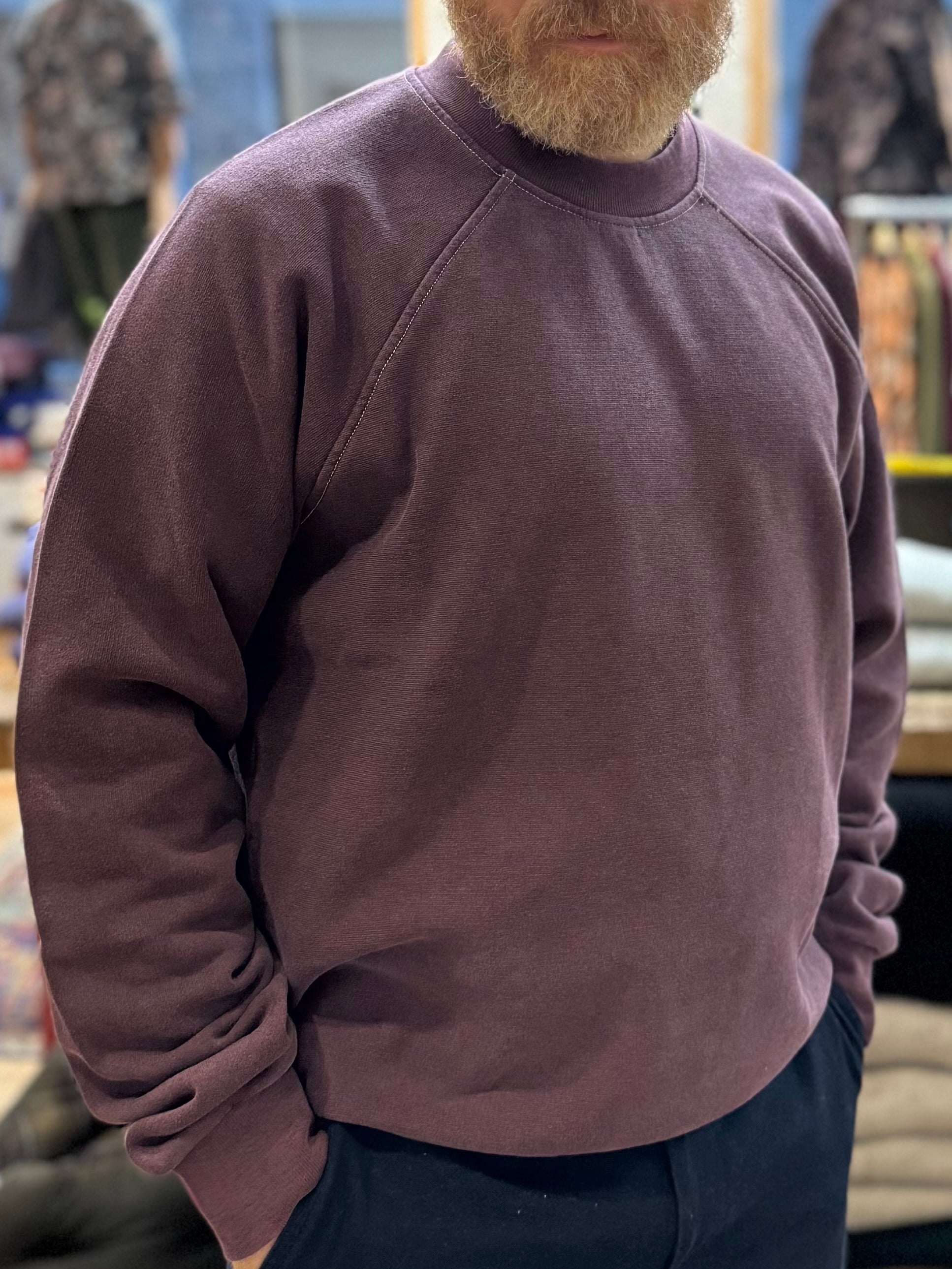 FRESH Billie Plated Cotton Sweatshirt in Bordeaux
