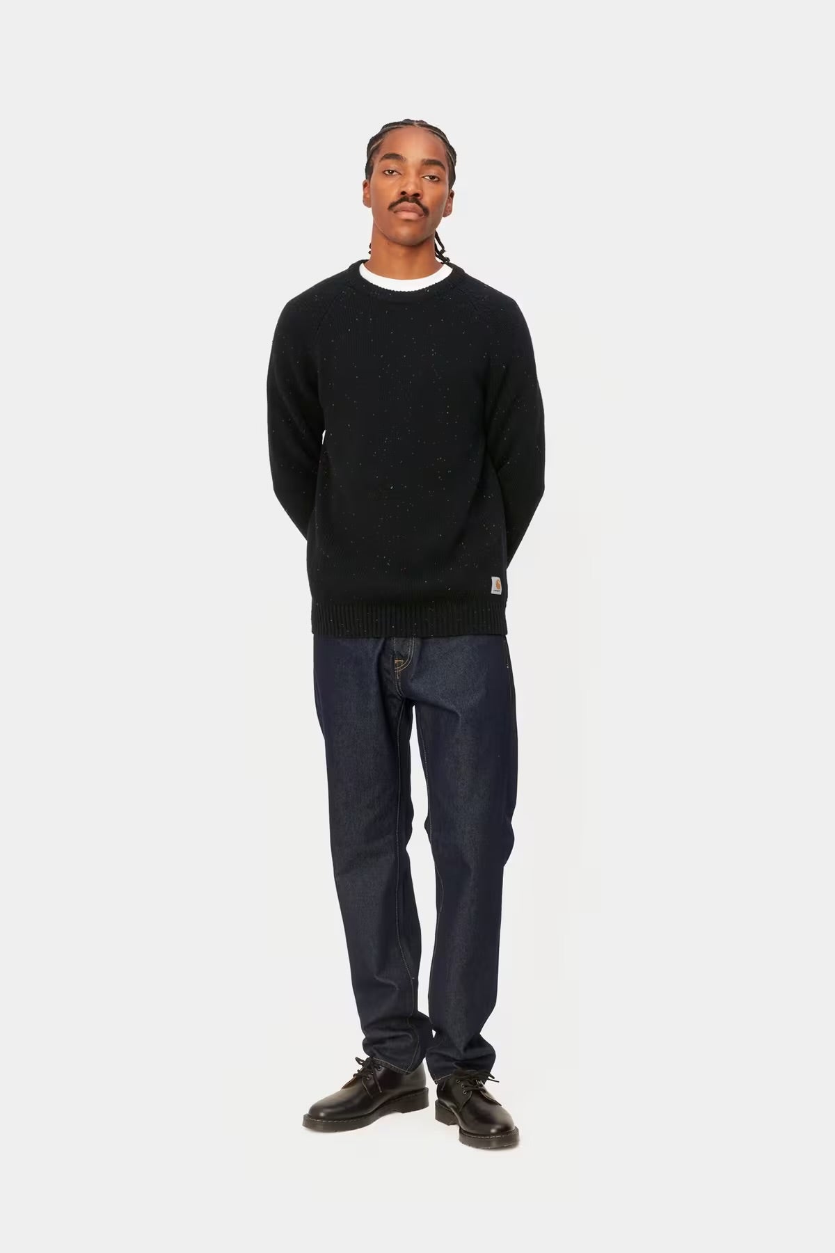 CARHARTT WIP Anglistic Sweater Speckled Black