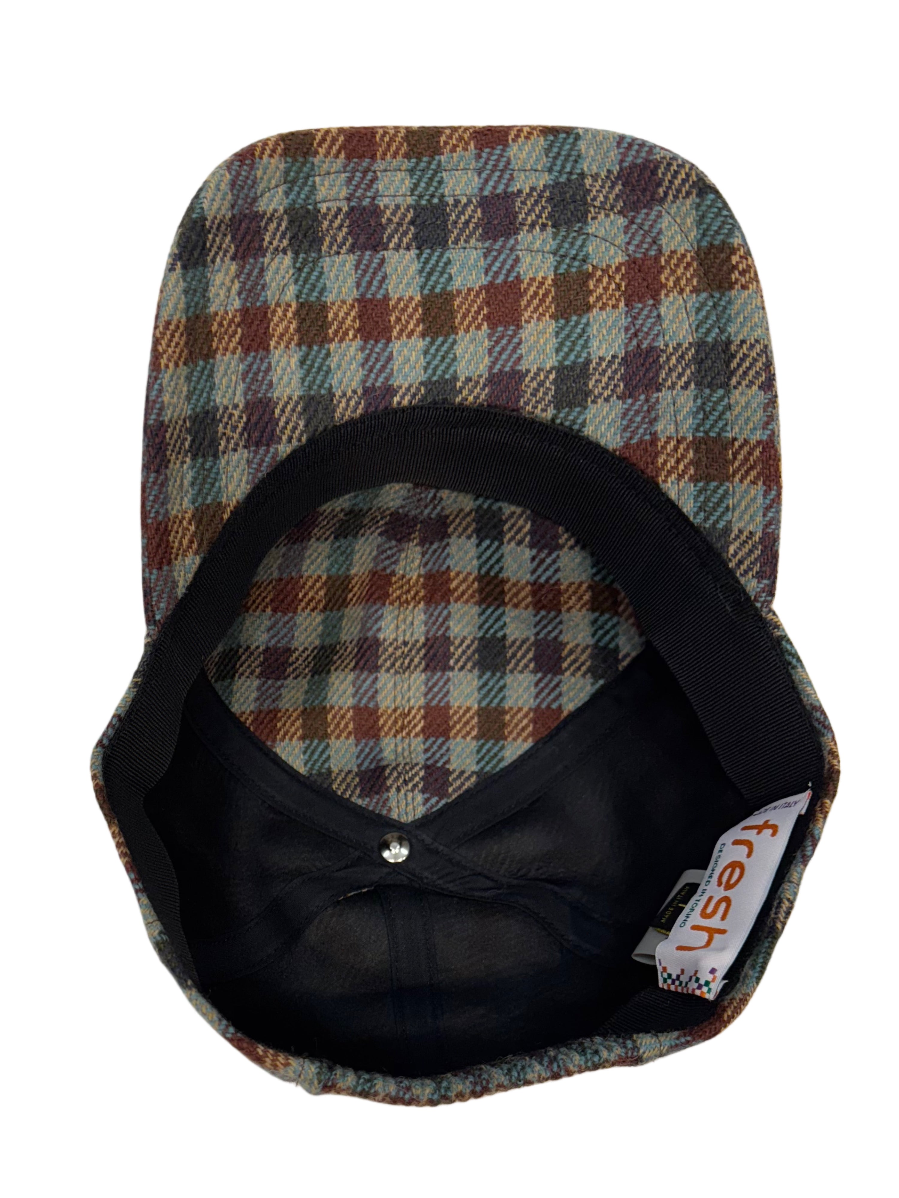 FRESH Six-Panel Pale Blue Tweed Cap