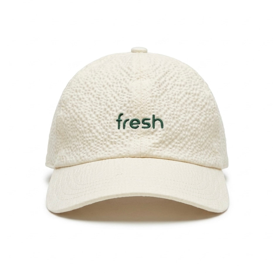 FRESH Seersucker Cap in Cream