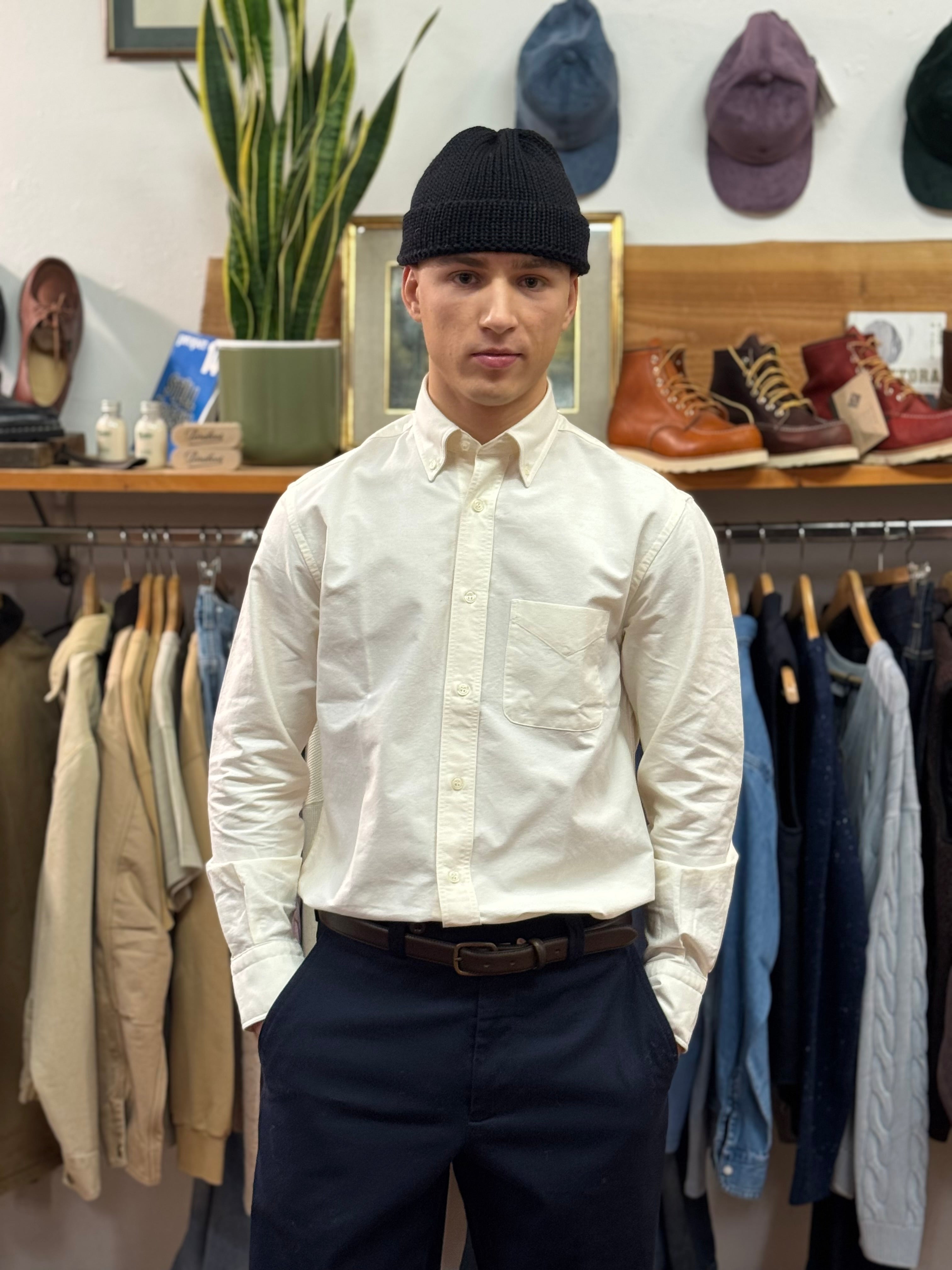 FRESH Natural Oxford Cotton Button Down Shirt