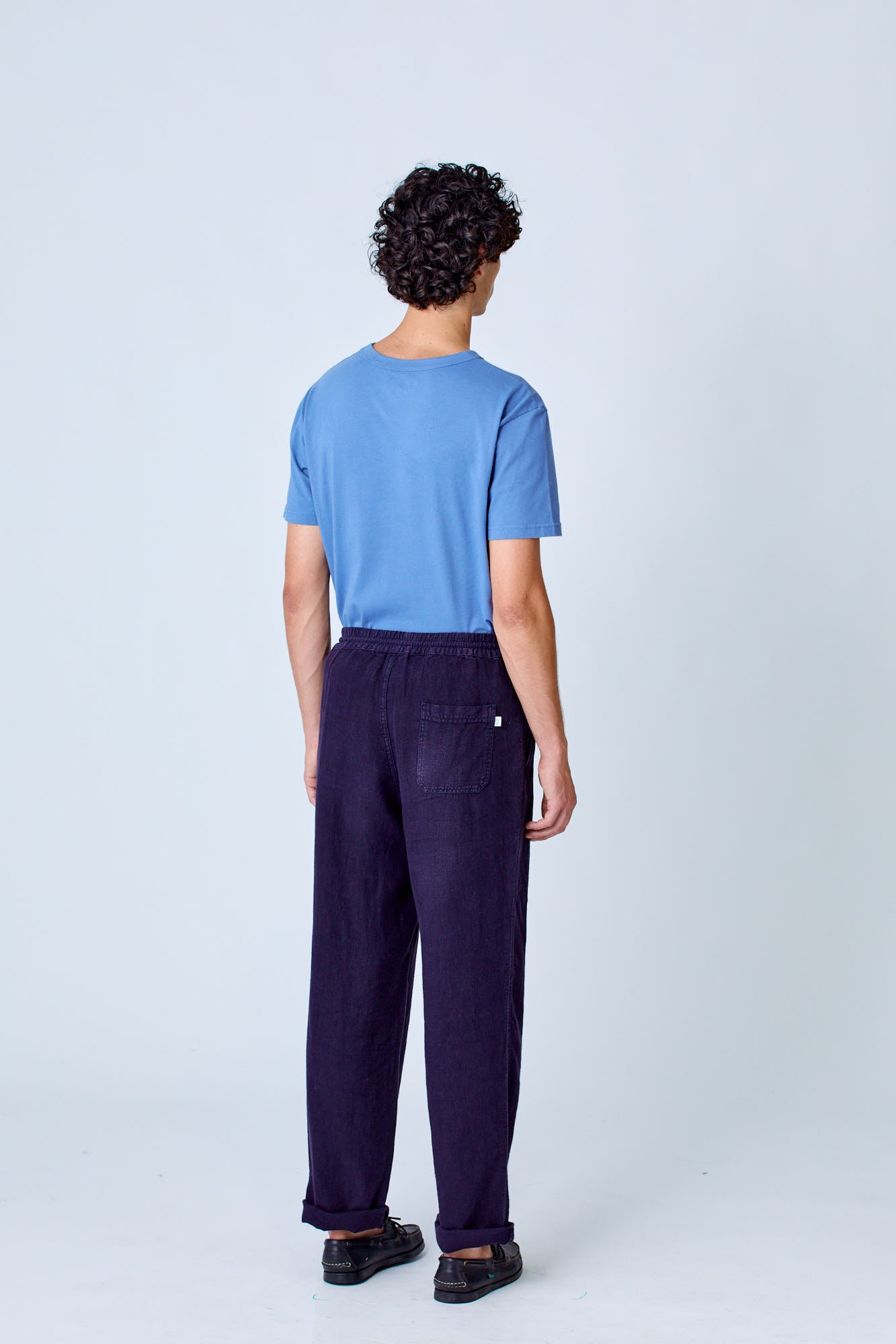 LA PAZ Ponte Trousers in Dark Navy Linen