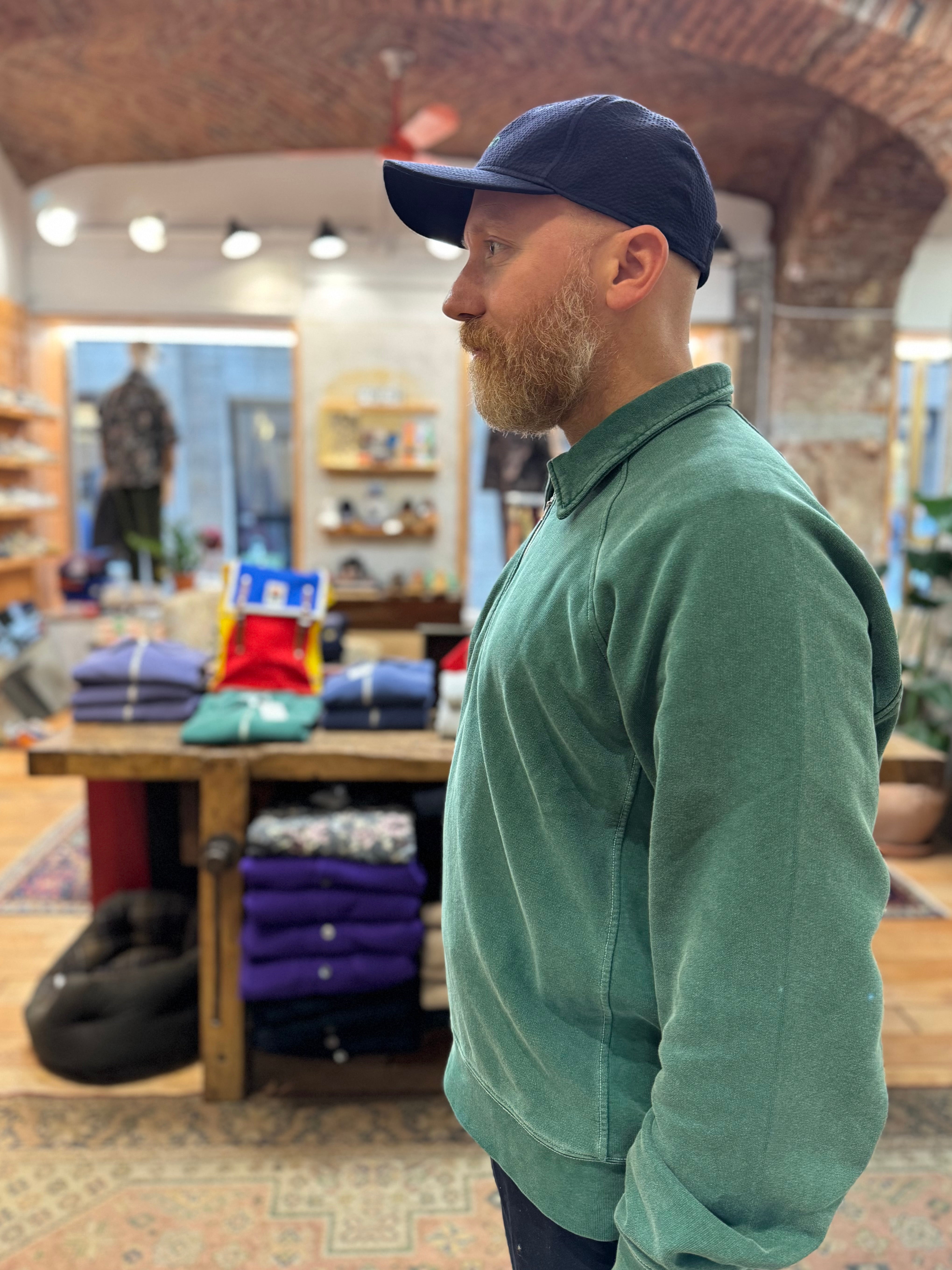 FRESH Ivy Plated Polo Sweatshirt in Green