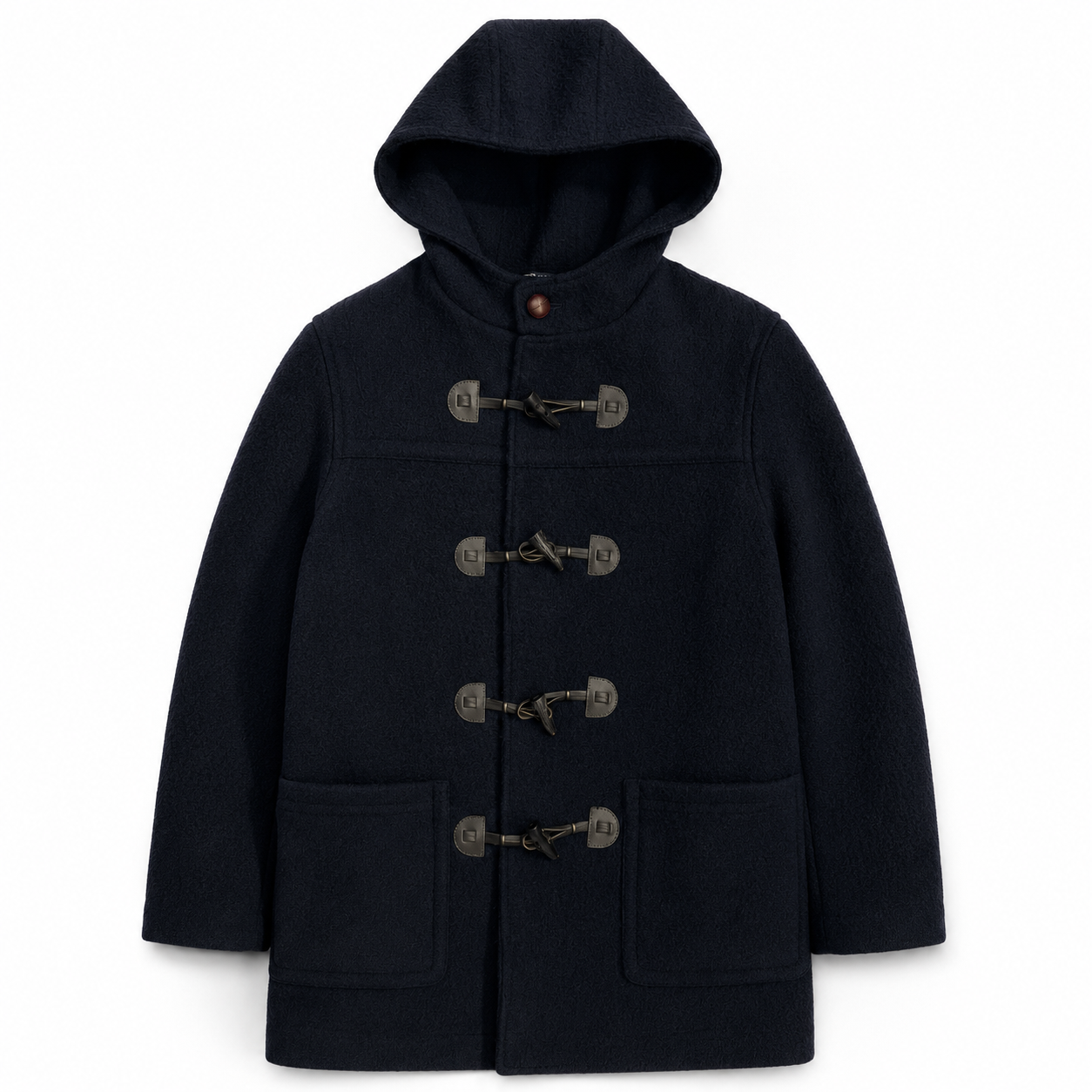 FRESH Montgomery Duffle Coat Casentino Wool in Dark Navy