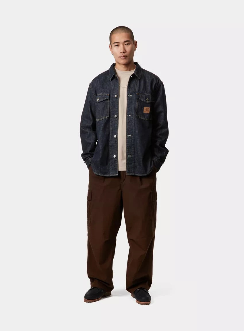 CARHARTT WIP Lincoln Shirt Jac Blu Risciacquato