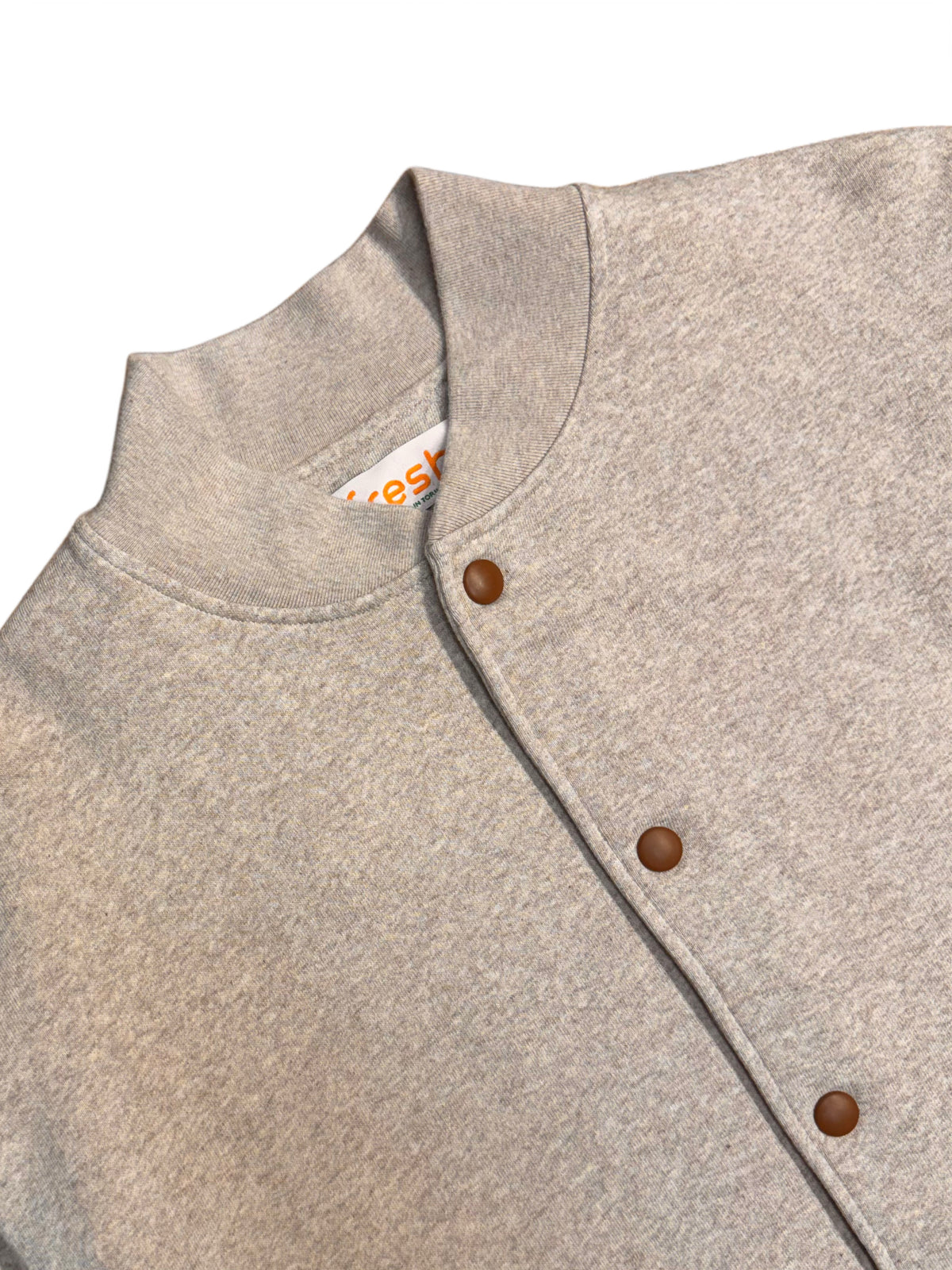 FRESH Harvard Bomber Sweatshirt in Sand