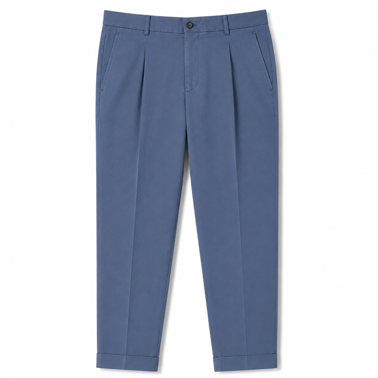 Pantaloni chino in cotone plissettato FRESH Camogli in indaco
