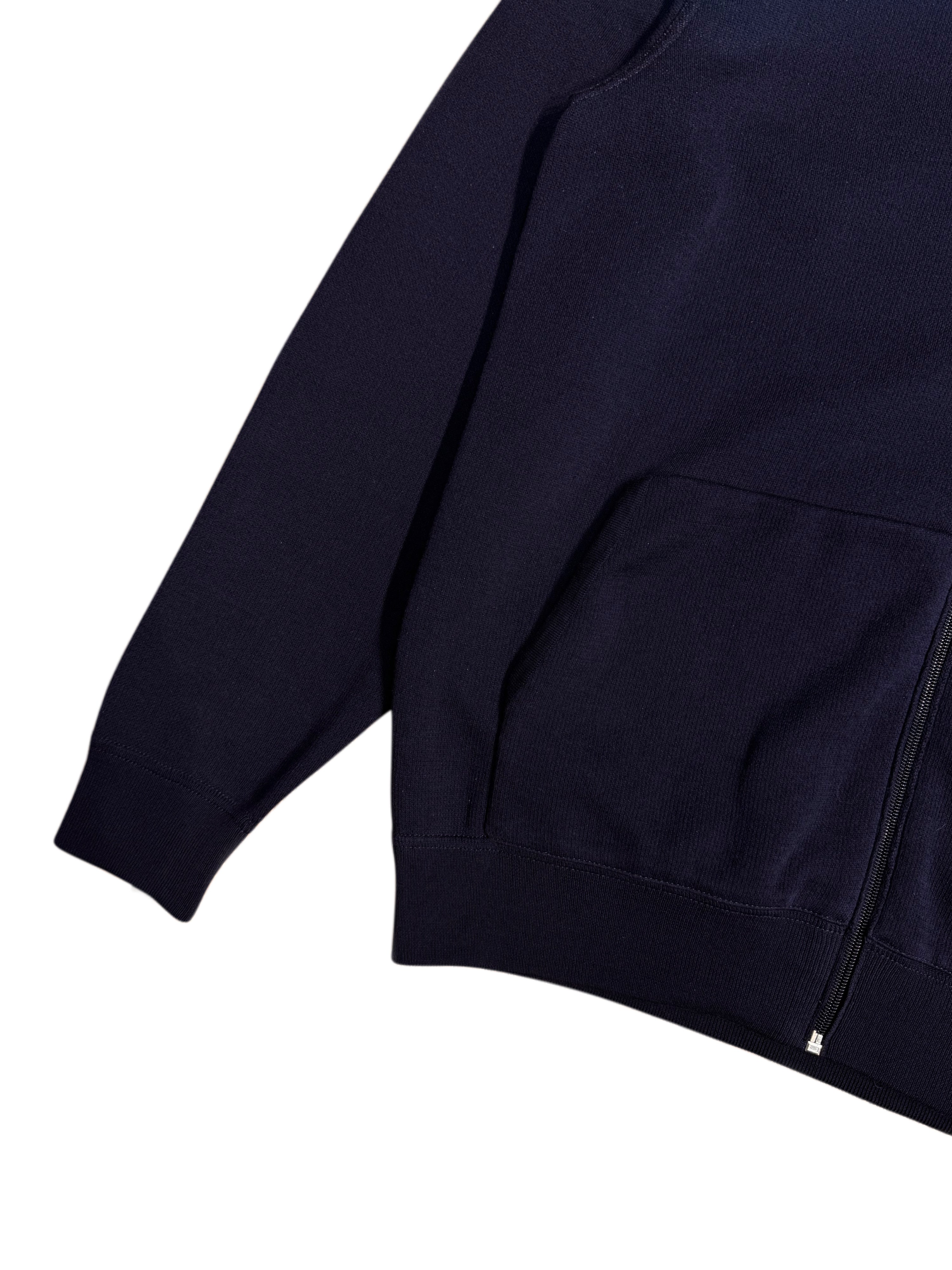 Sweat-shirt à capuche en coton bleu marine NEUF
