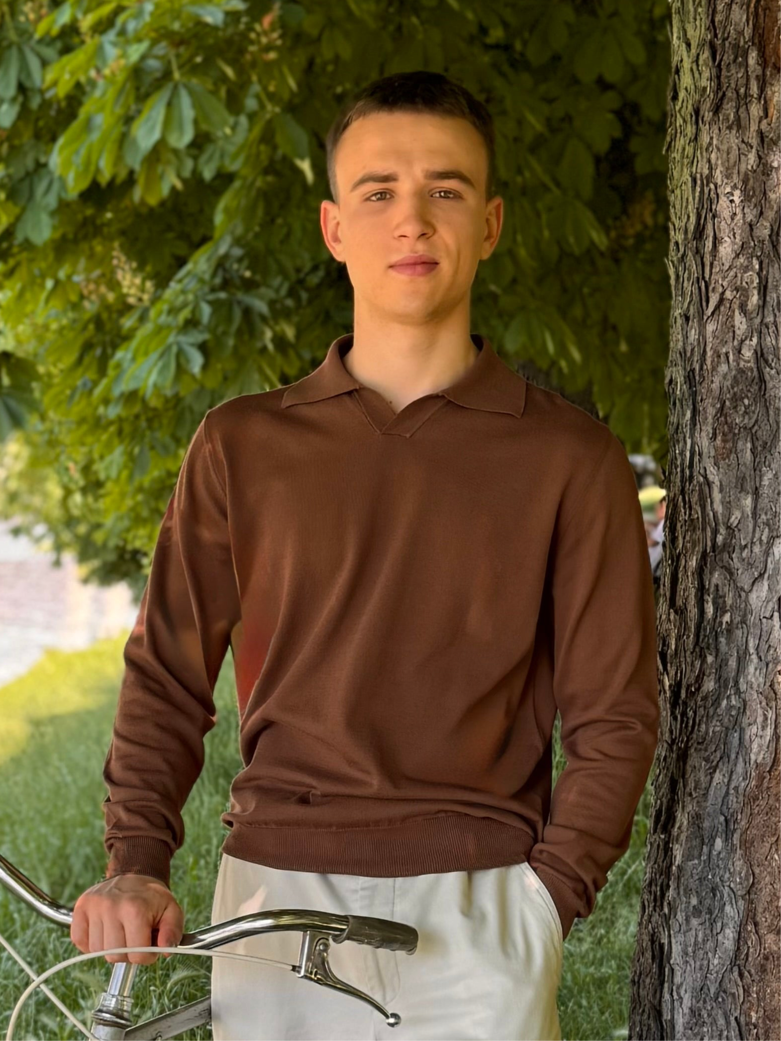 Polo en coton FRESH Morrissey couleur chocolat