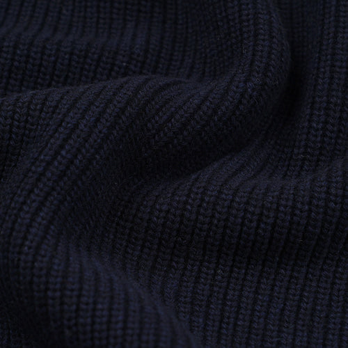 FRIZMWORKS Contrast Collar Half Zip Knit Navy