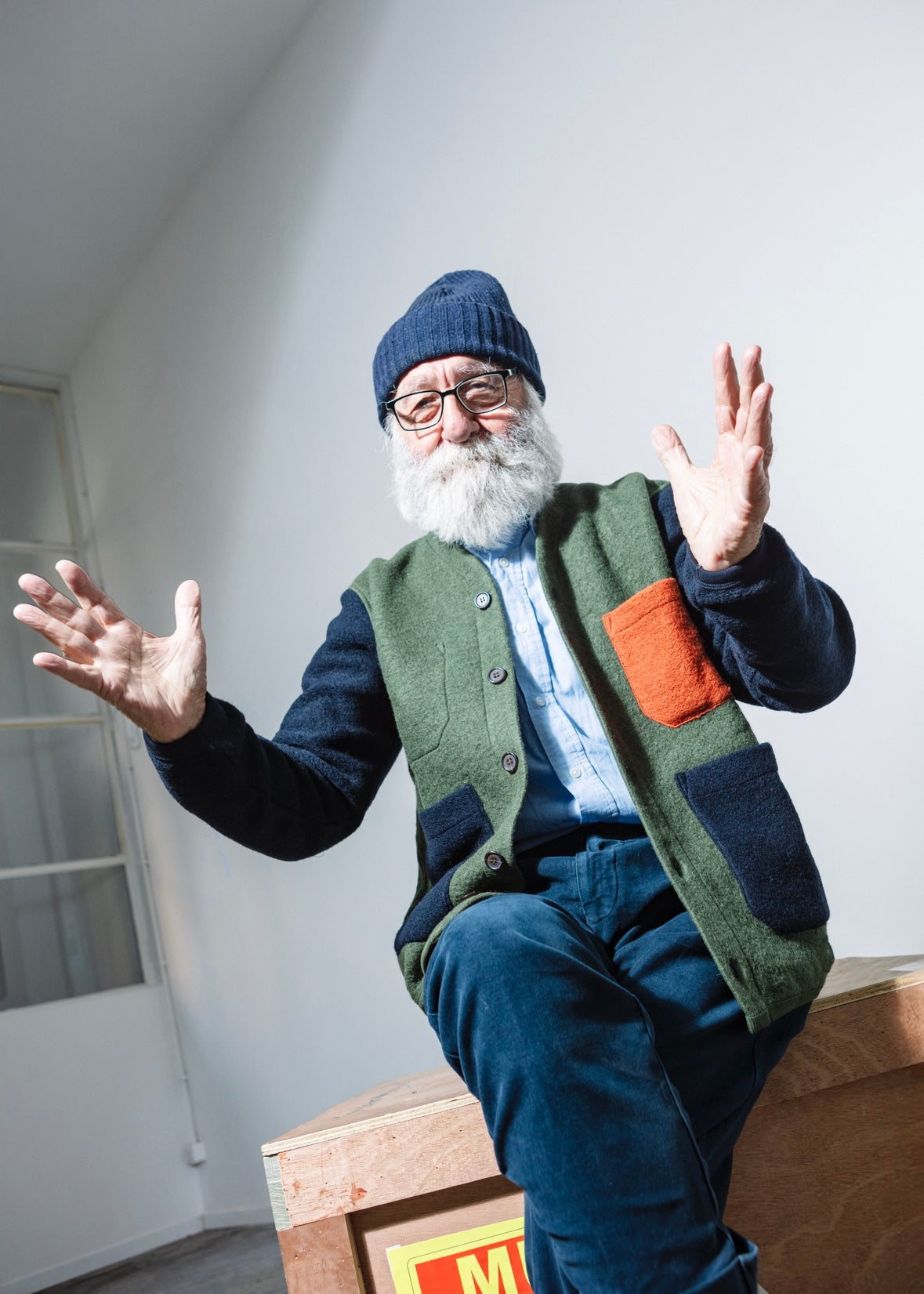 UNIVERSAL WORKS x Fresh Cardigan Wool Fleece Olive Rust