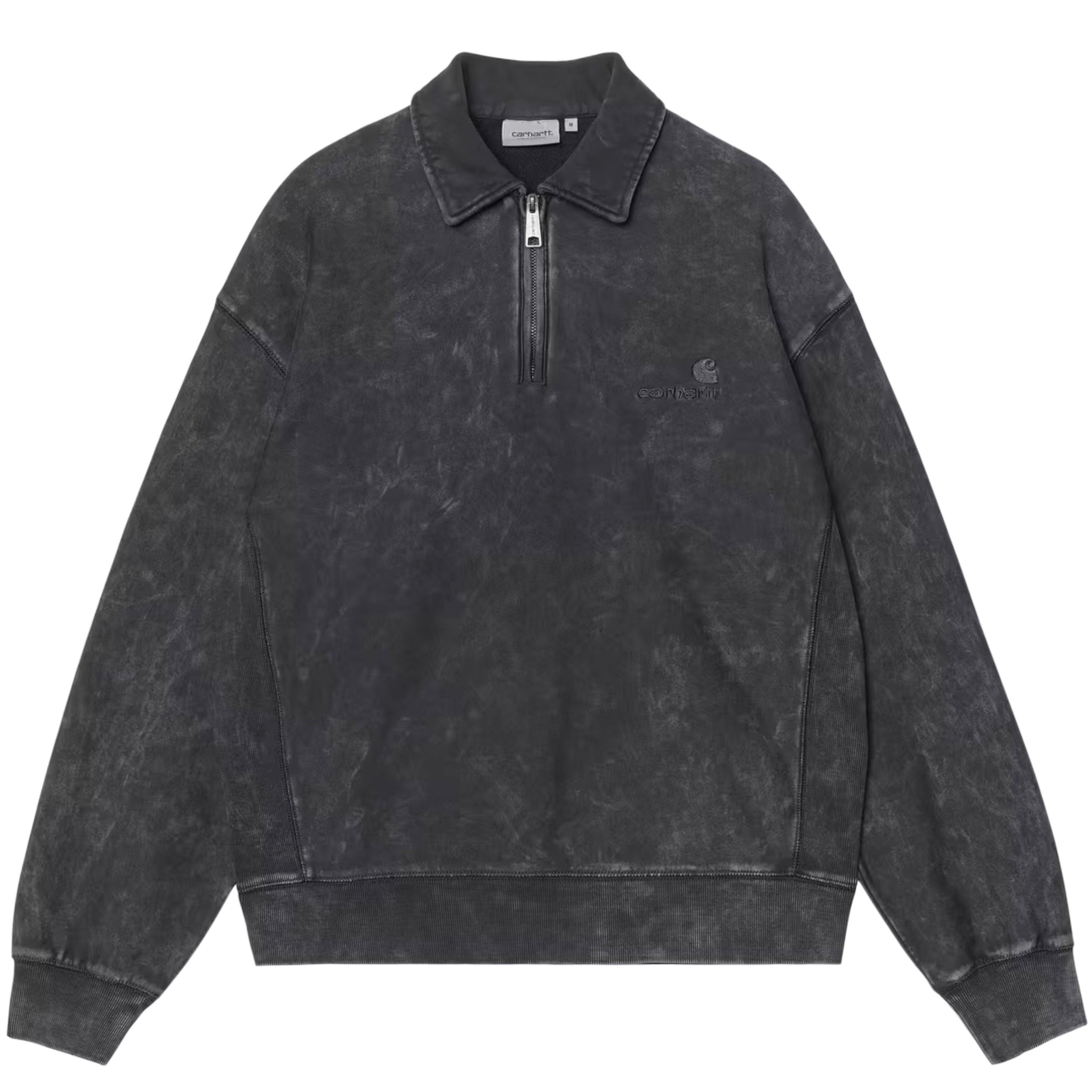 CARHARTT WIP Lambert Polo Sweat Black Moon Wash