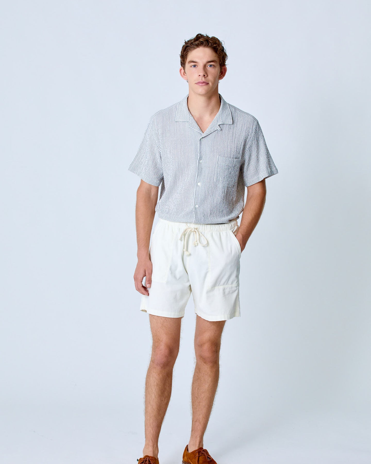 LA PAZ Formigal Shorts In Off White Baby Corduroy