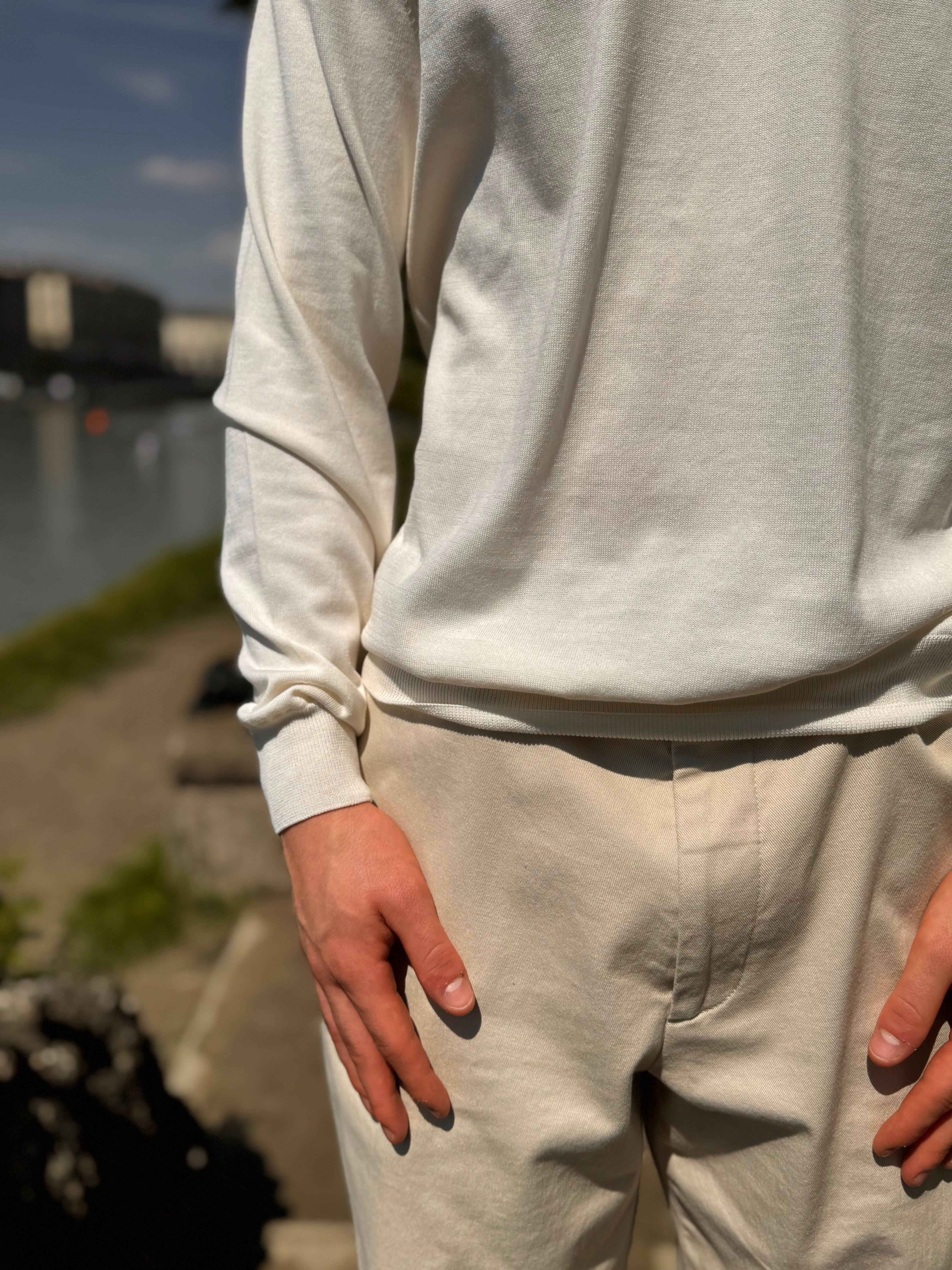 FRESH Morrissey Cotton Polo Shirt in White