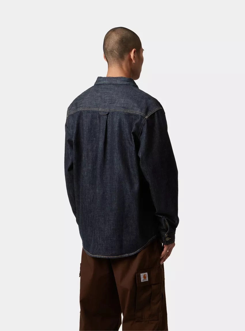 CARHARTT WIP Lincoln Shirt Jac Blu Risciacquato