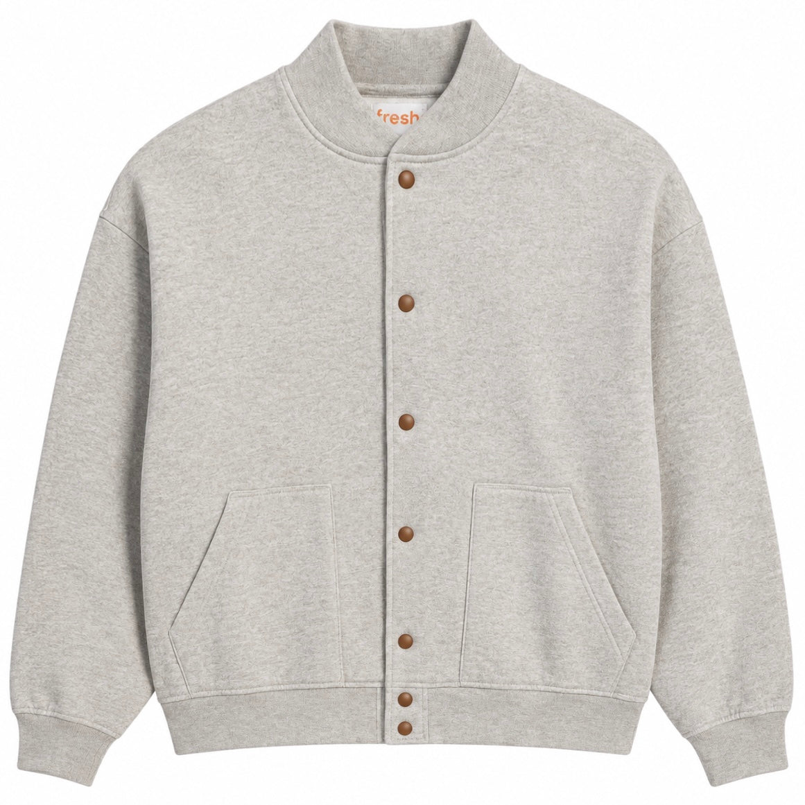 FRESH Harvard Bomber Sweatshirt in Grey