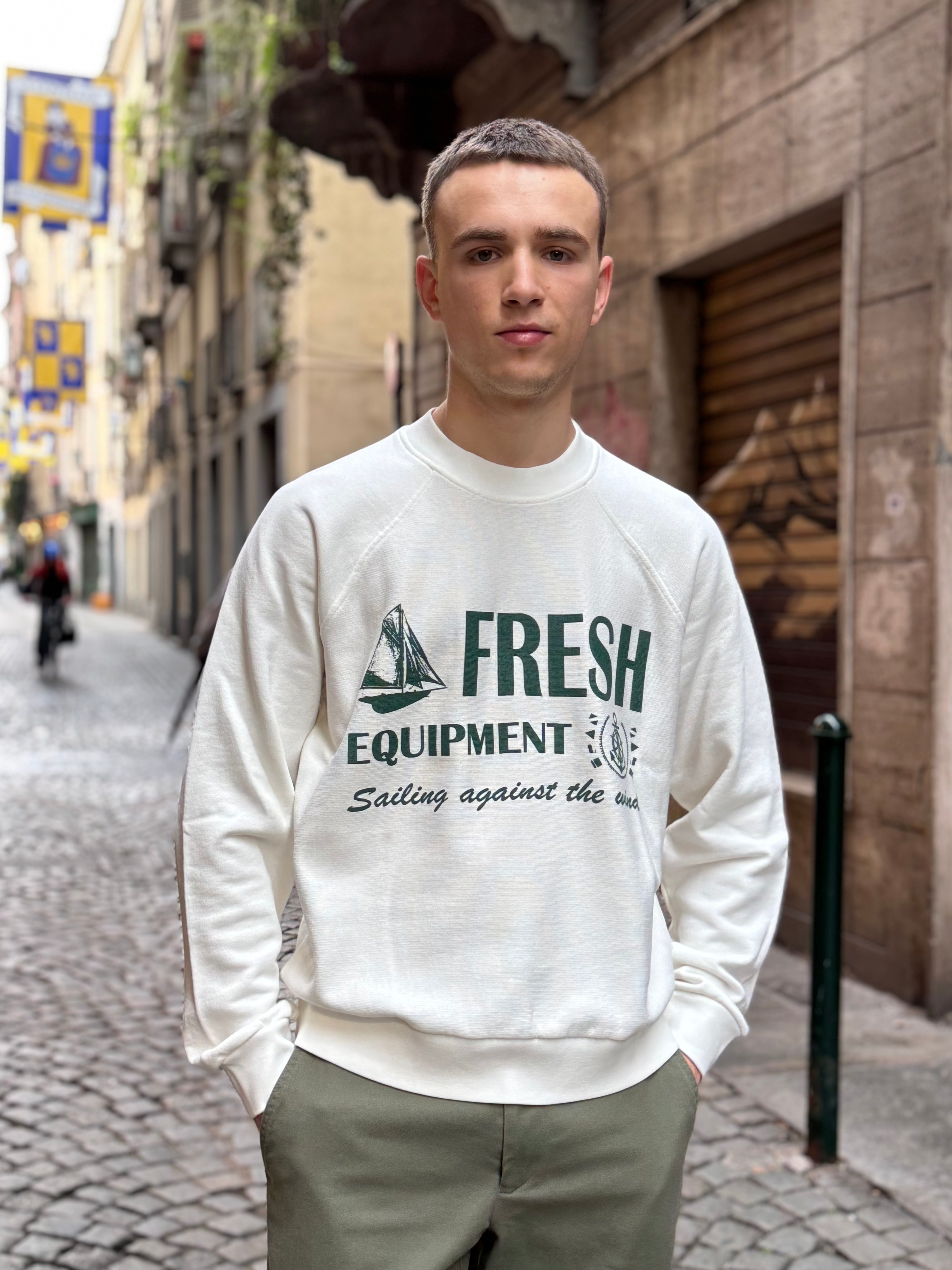 Felpa in cotone FRESH Equipment bianca