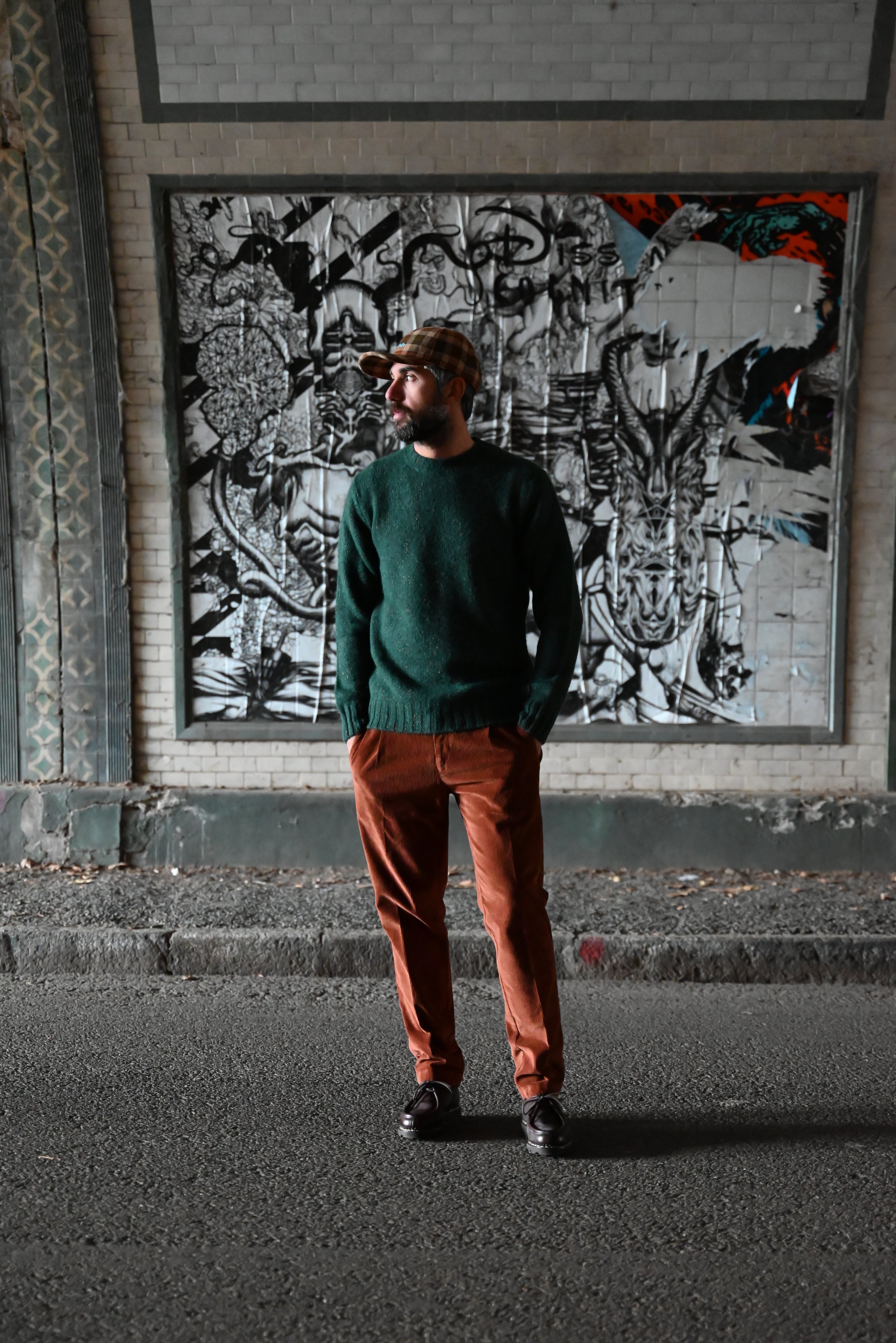 FRESH Bruce Pull ras du cou en laine Vert