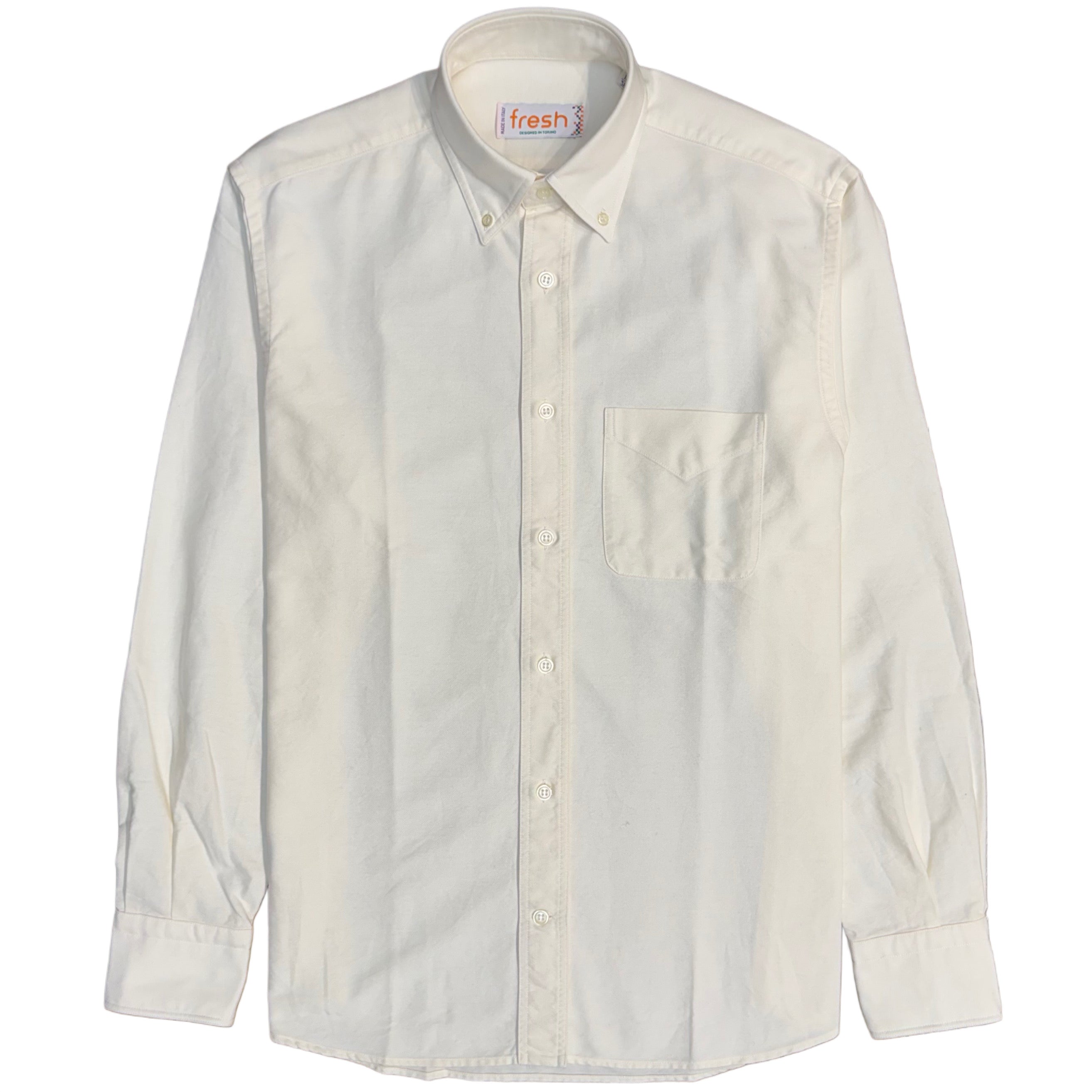 FRESH Natural Oxford Cotton Button Down Shirt