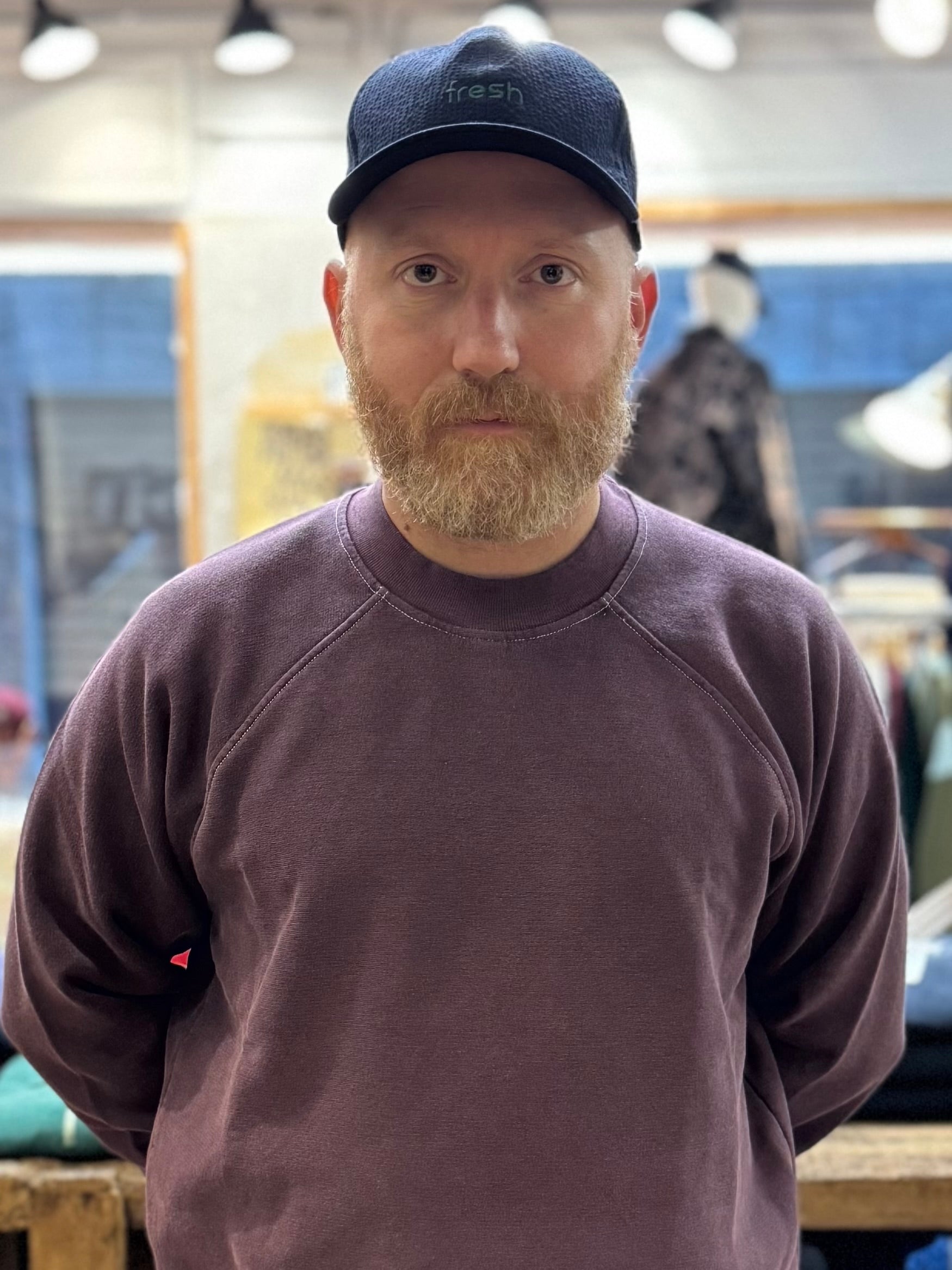 FRESH Billie Plated Cotton Sweatshirt in Bordeaux