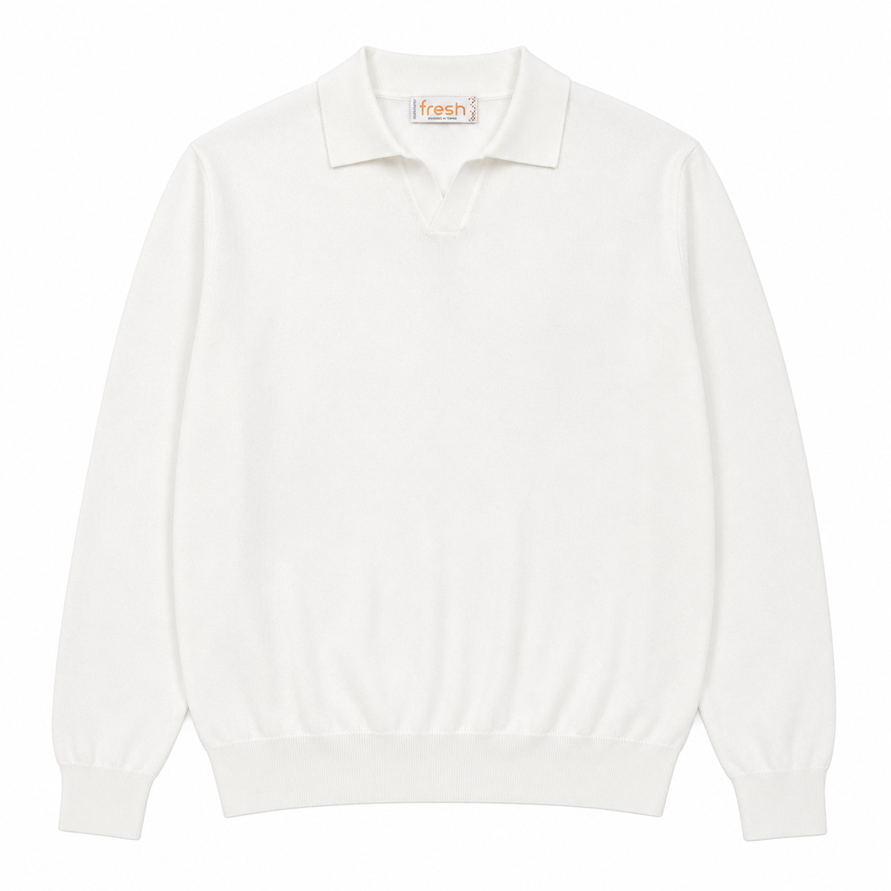 FRESH Morrissey Cotton Polo Shirt in White