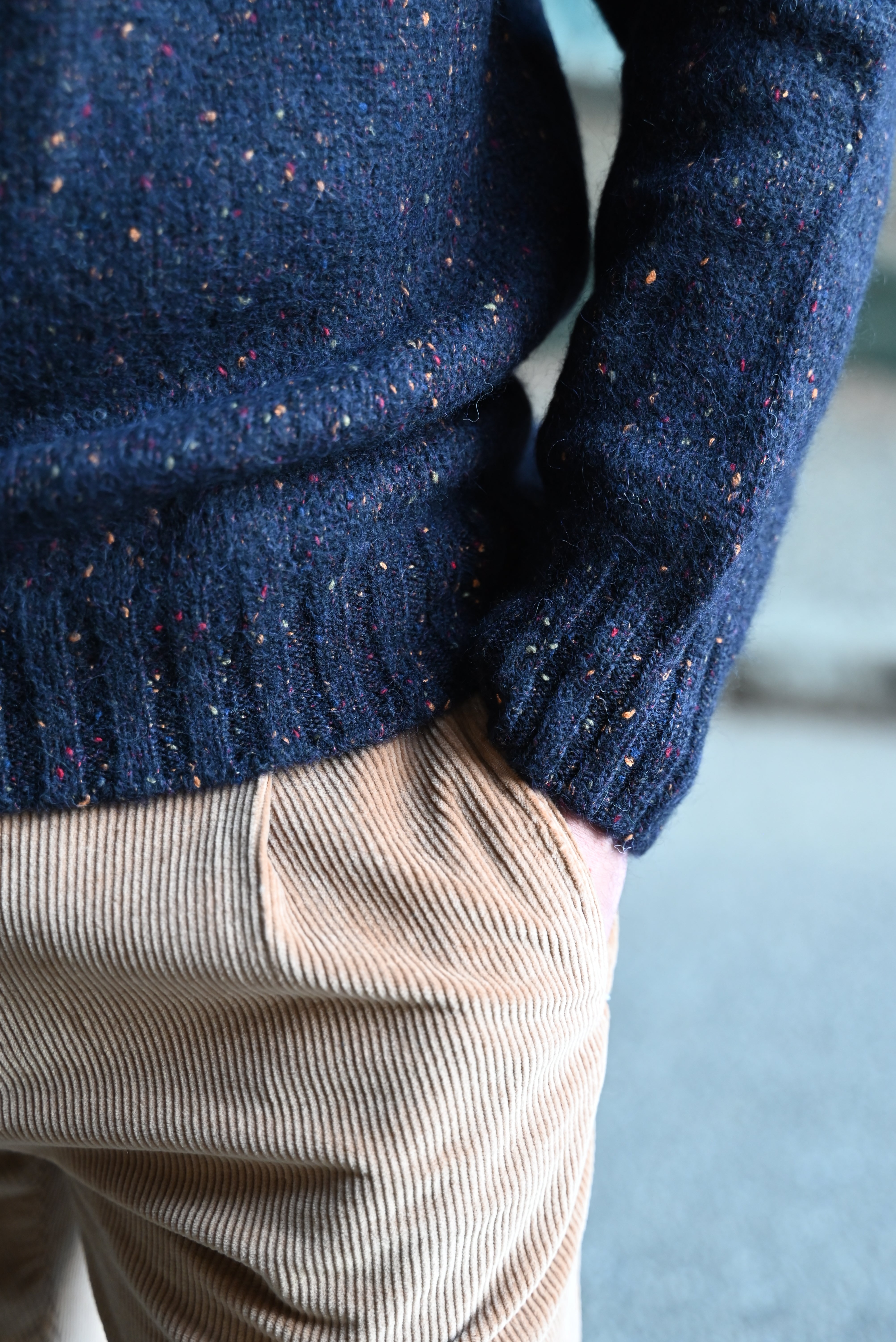 FRESH Bruce Pull en laine à col rond Marine