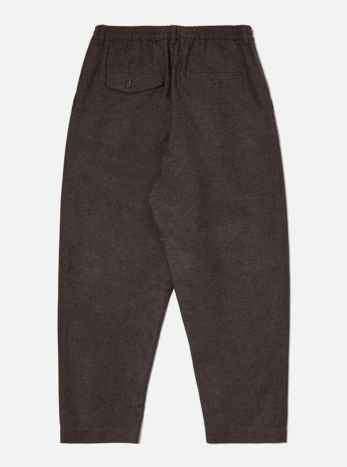 UNIVERSAL WORKS Brown Upcycled Italian Tweed Pleated Track Pant