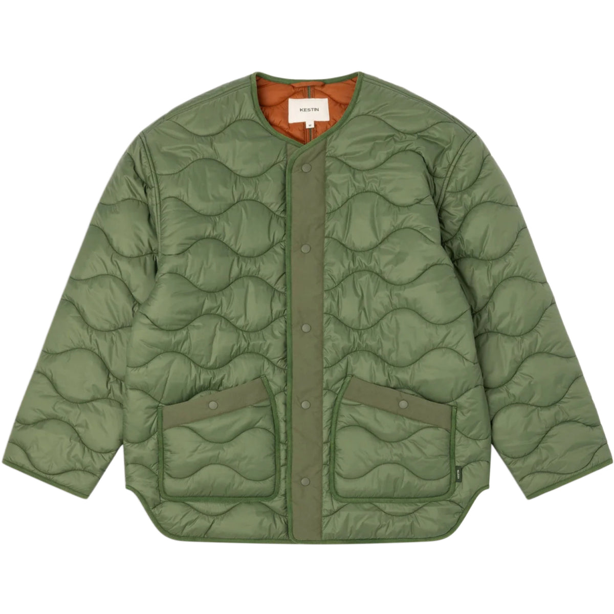 KESTIN Islay Quilted Jacket in Fern Green Recycled Nylon