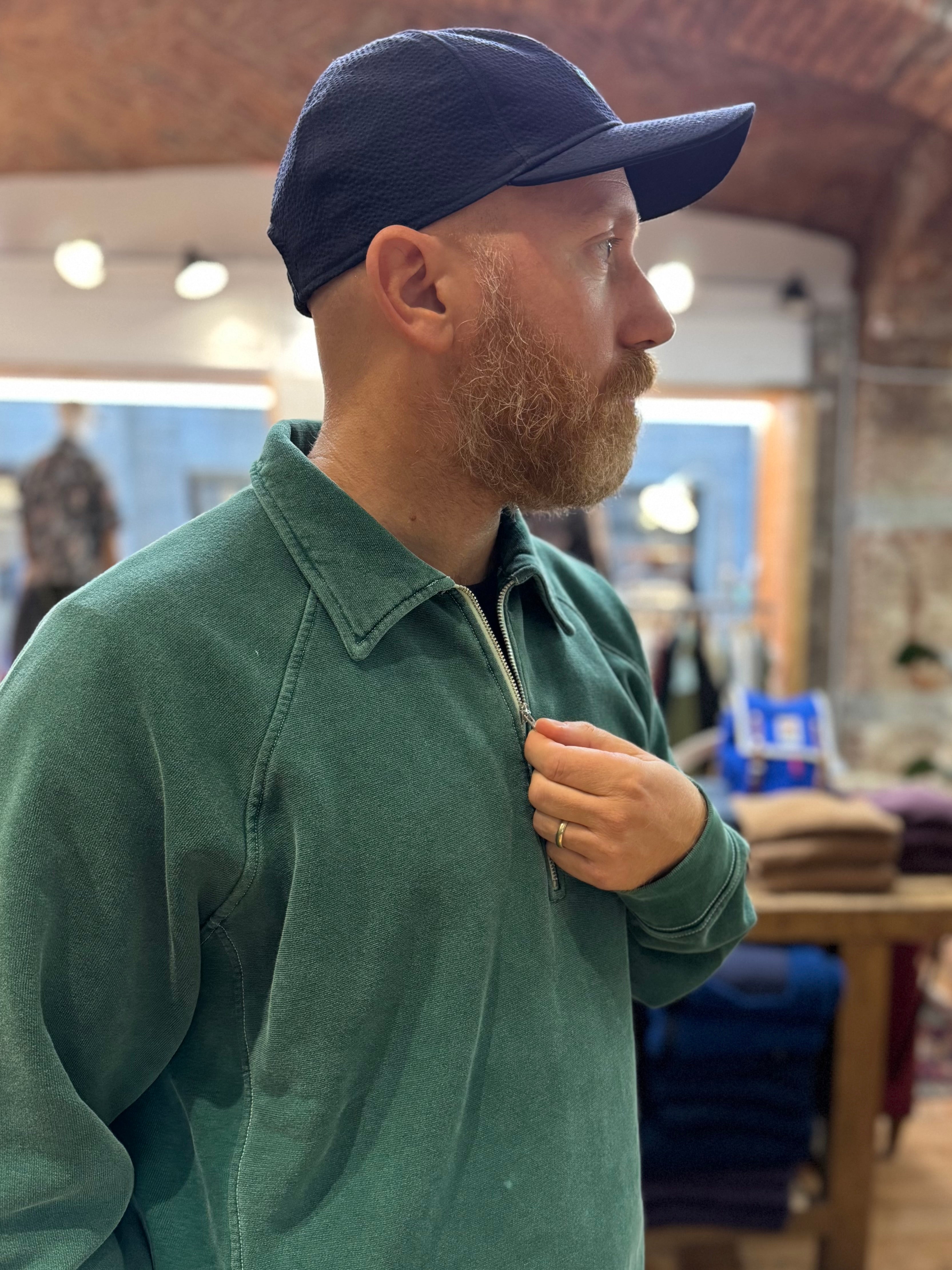 FRESH Ivy Plated Polo Sweatshirt in Green
