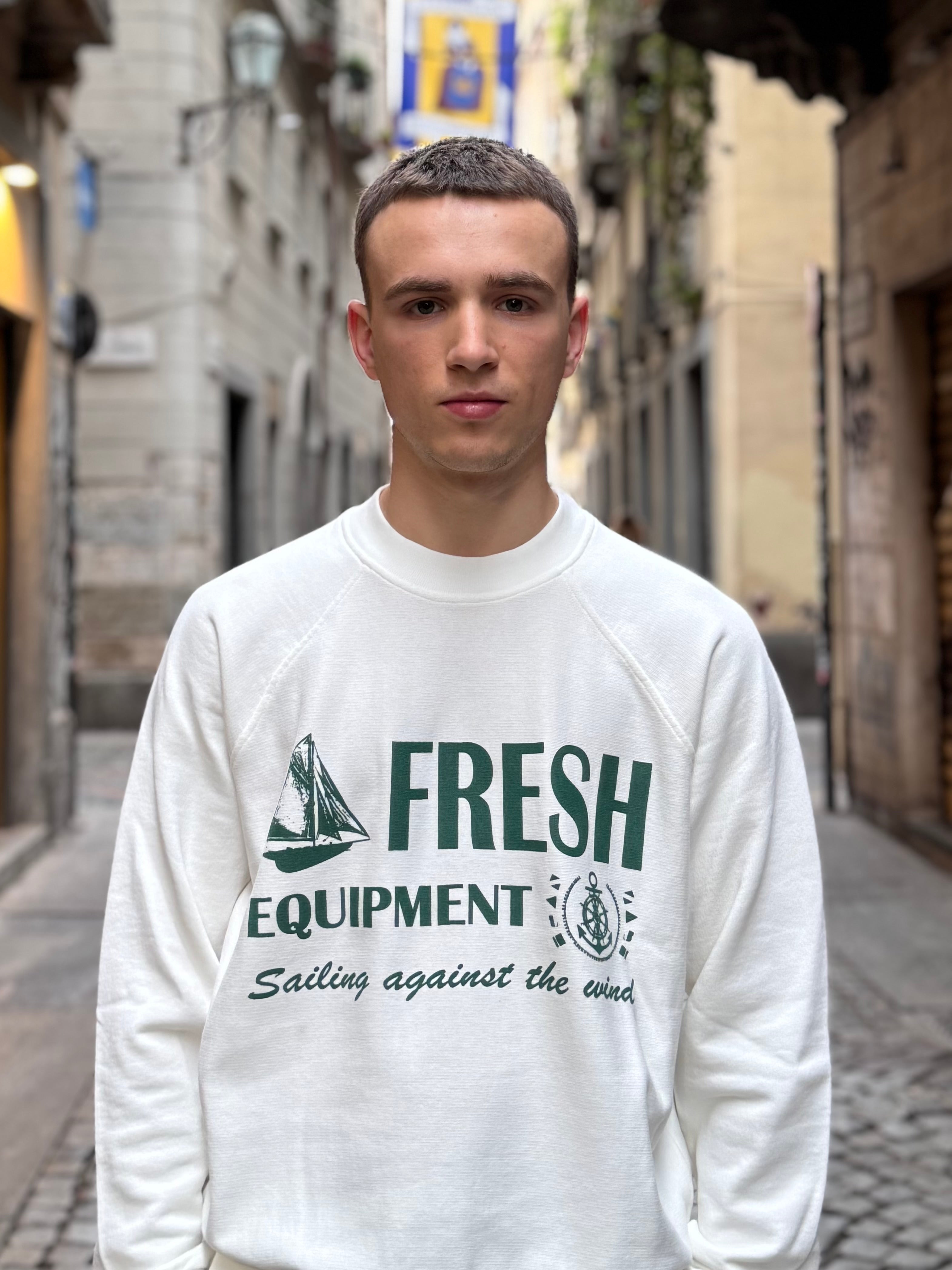 Felpa in cotone FRESH Equipment bianca