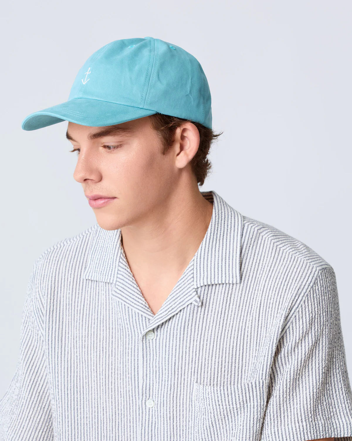 LA PAZ Cappellino in cotone con logo bianco sporco Santos Green