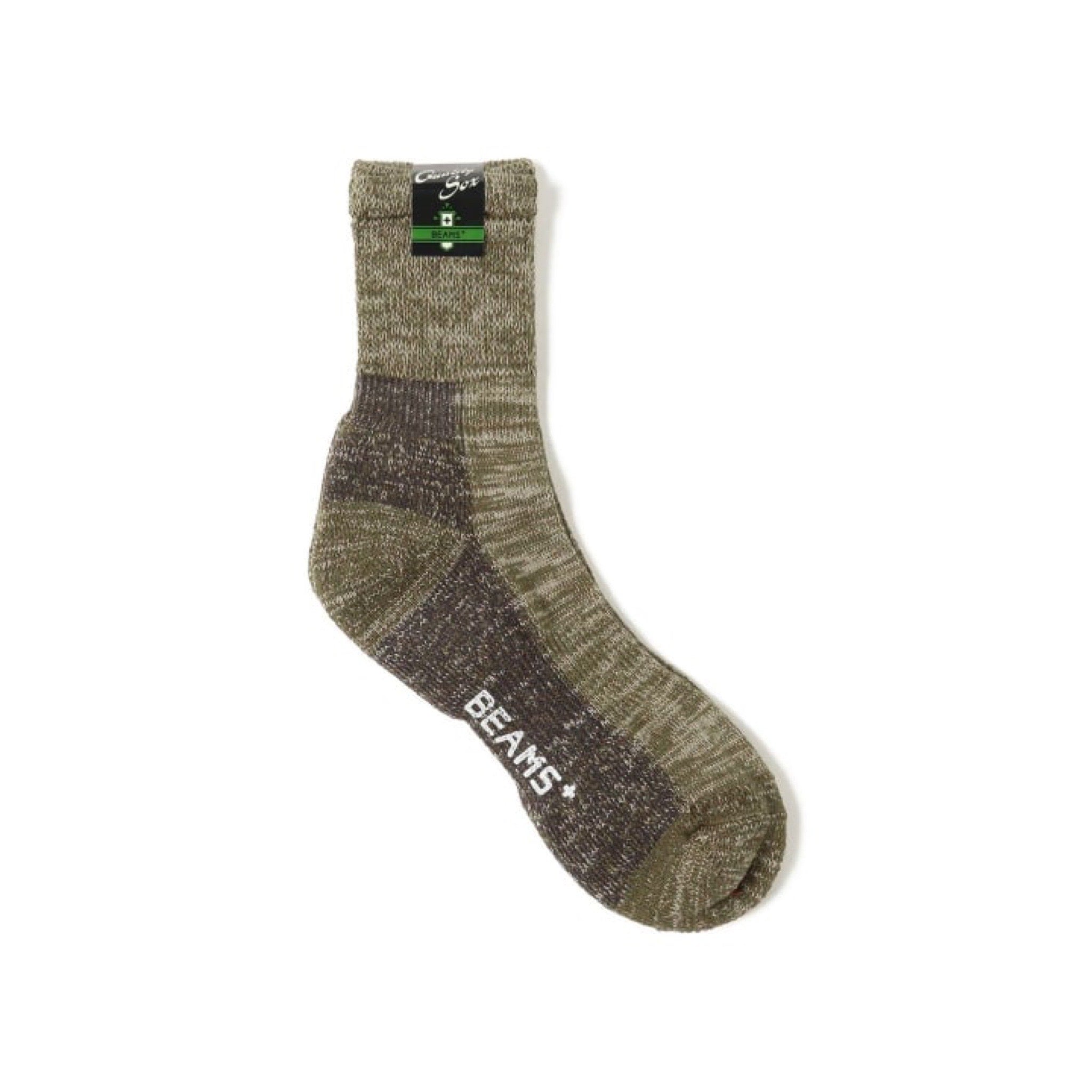 BEAMS PLUS Chaussettes Outdoor Vert