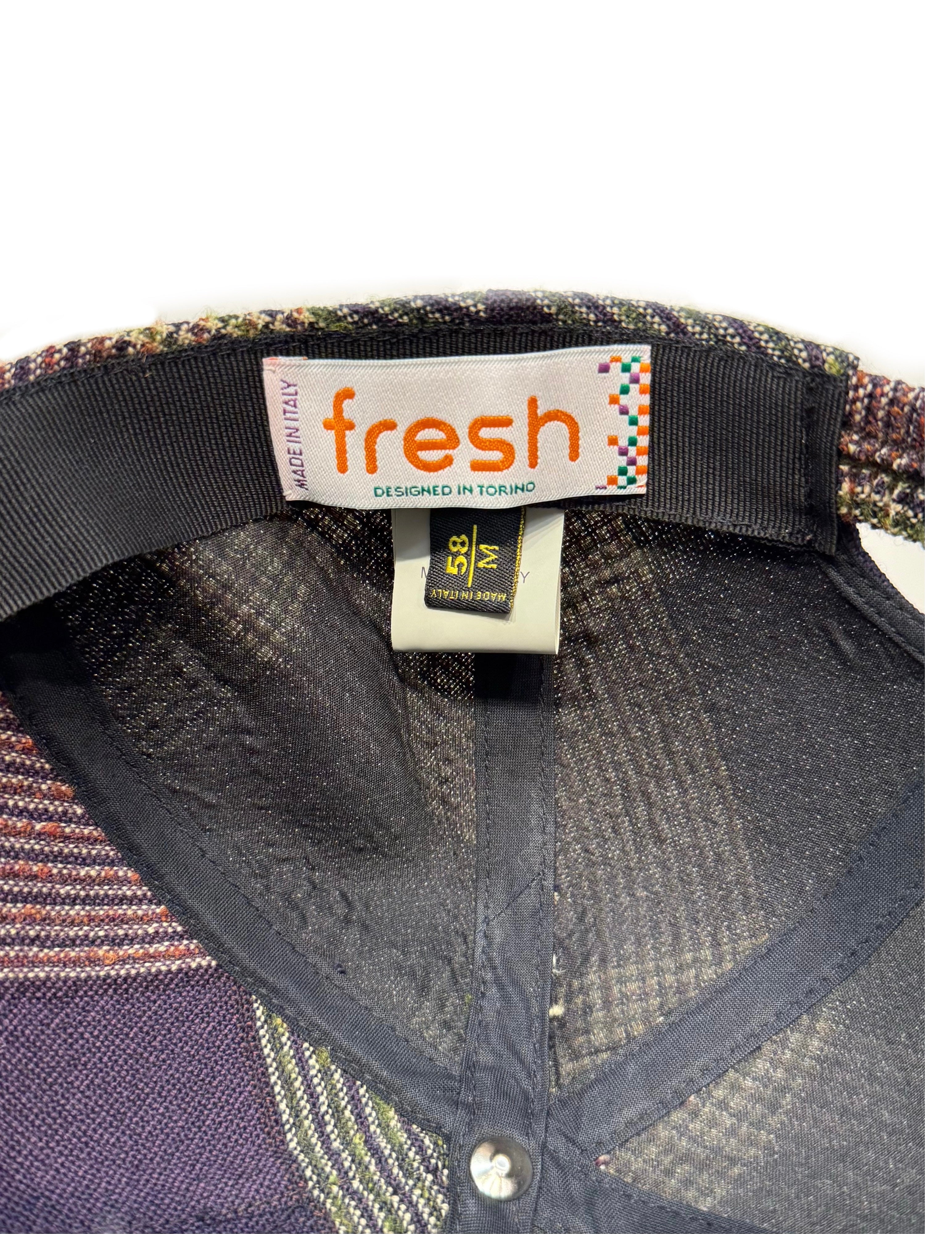 FRESH Six-Panel Wine Wool Cap