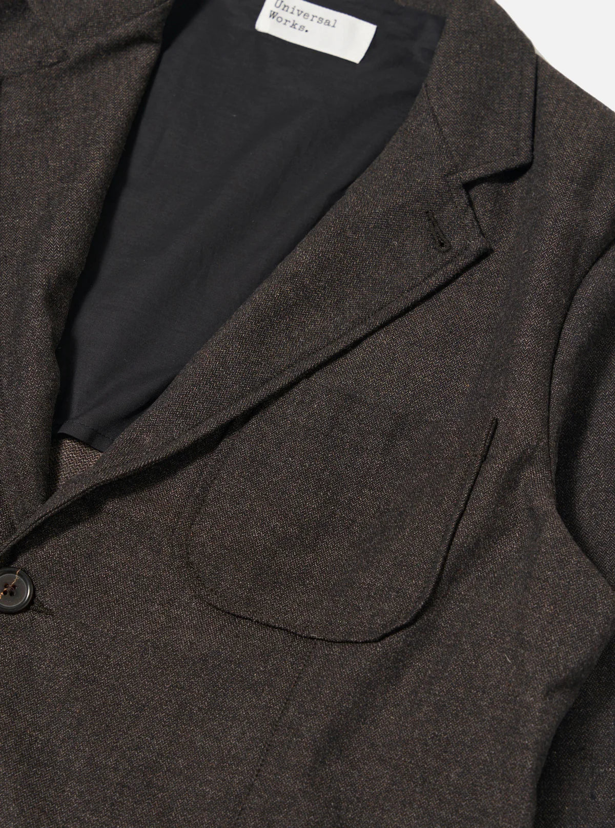 UNIVERSAL WORKS Brown Upcycled Italian Tweed Two Button Jacket