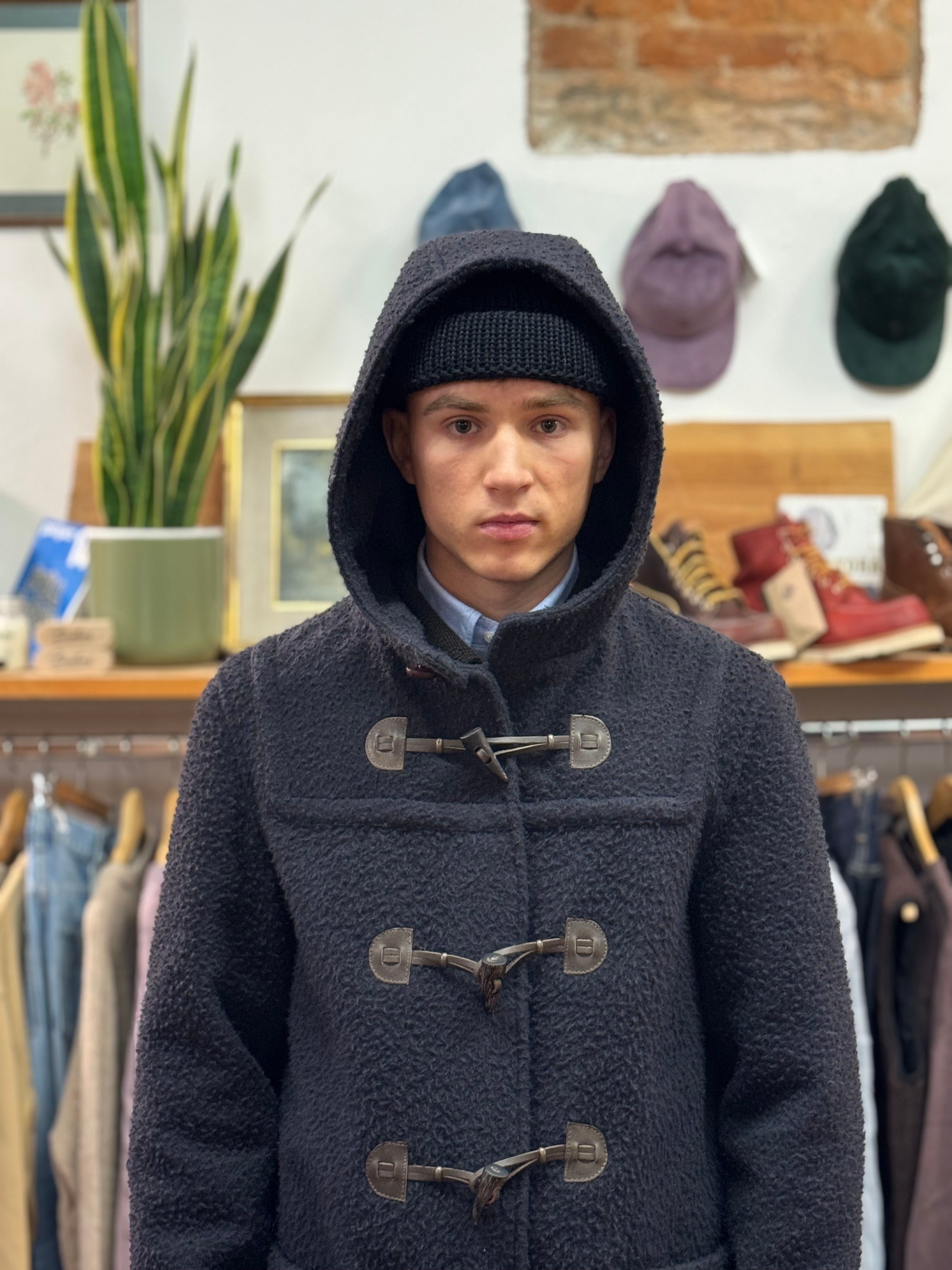 FRESH Montgomery Duffle Coat Casentino Wool in Dark Navy