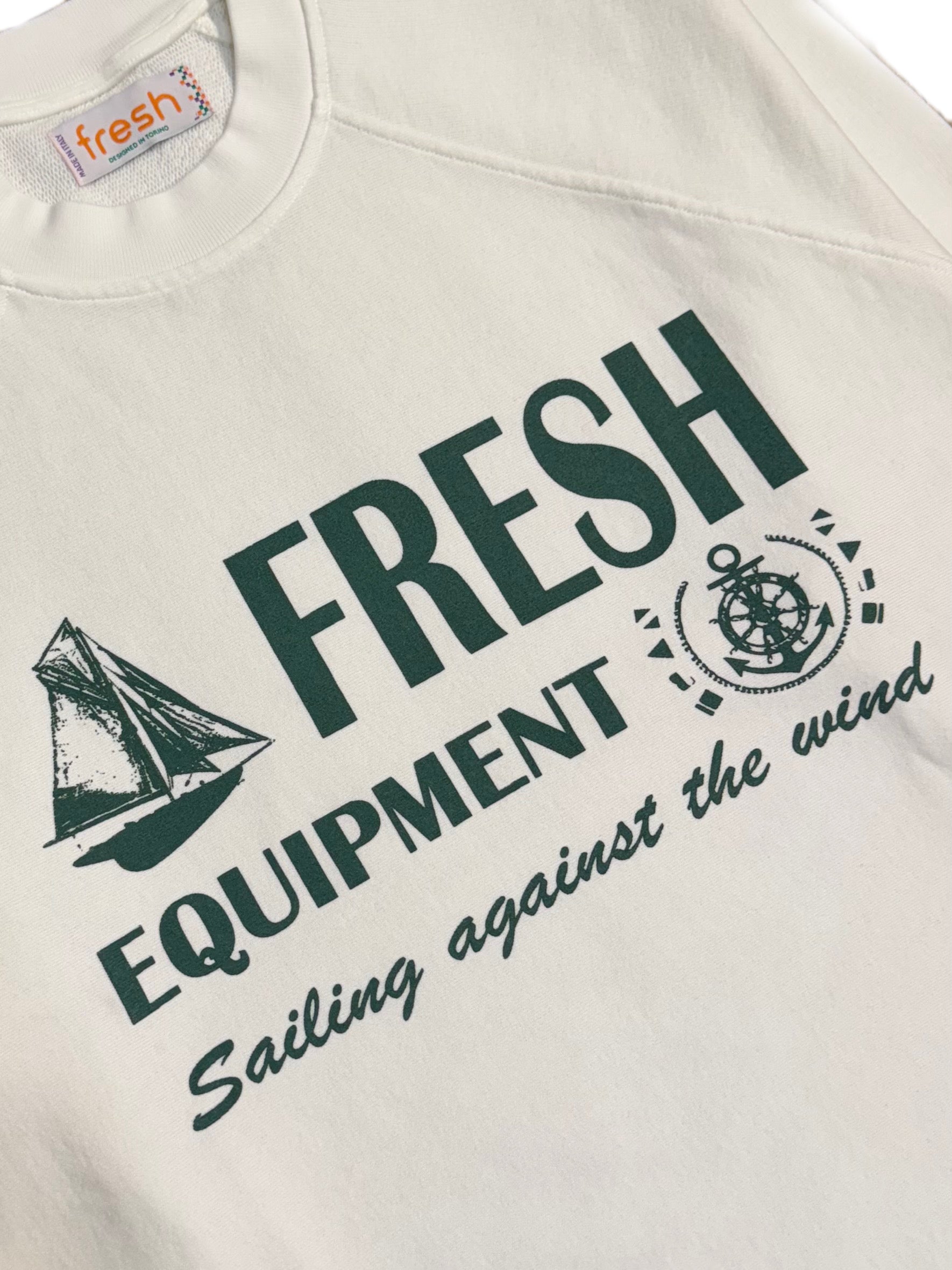 Felpa in cotone FRESH Equipment bianca