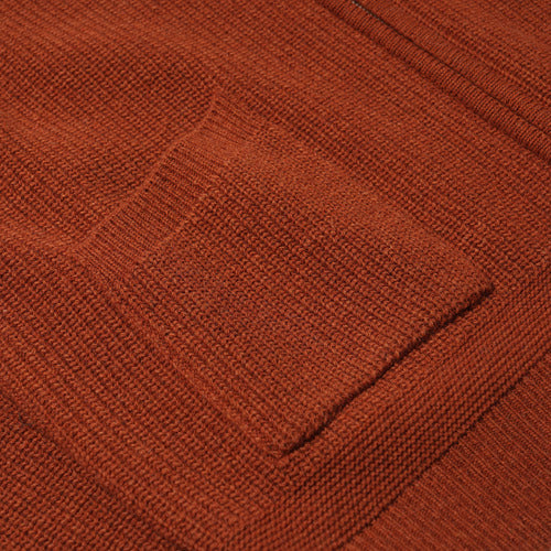 FRIZMWORKS Wool Deck Zip Up Cardigan Brick