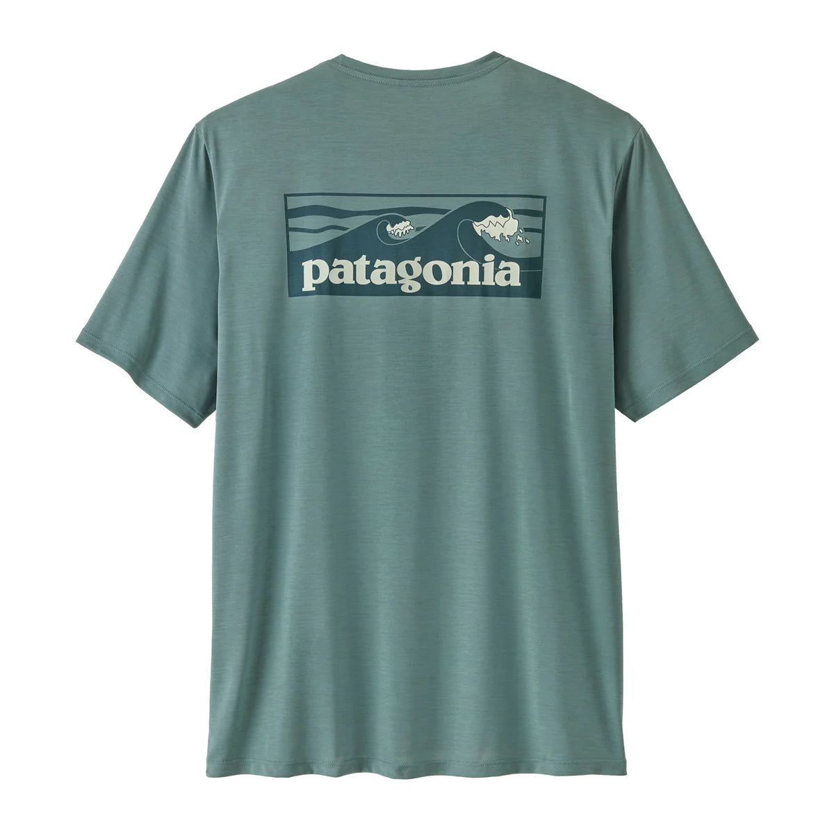 PATAGONIA Men's Capilene® Cool Daily Shirt - Boardshort Logo Blue Sage - Light Blue Sage X-Dye