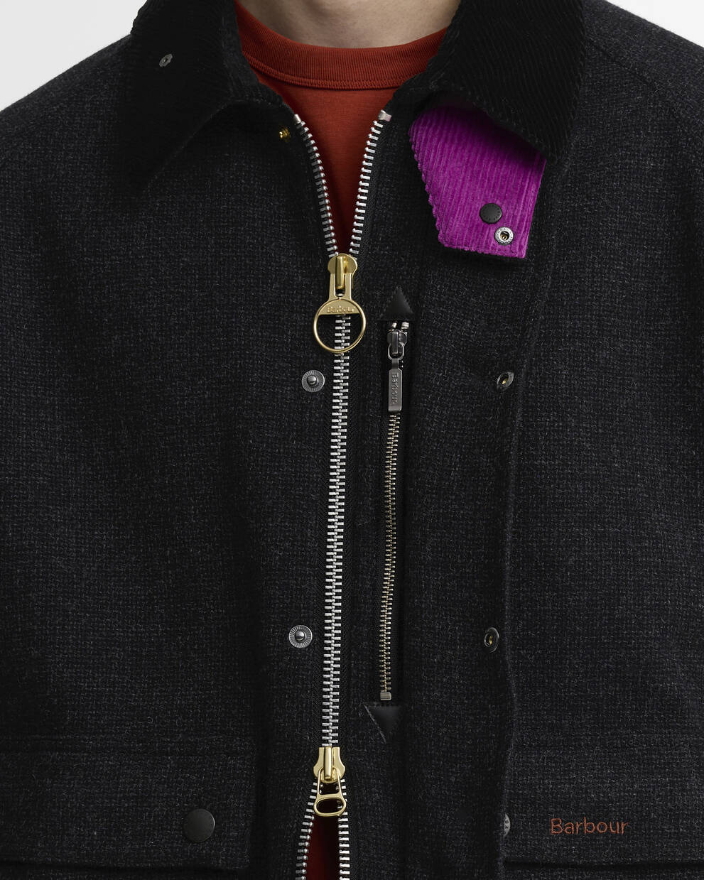 BARBOUR x Paul Smith Barbour Charcoal Transport Wool Jacket
