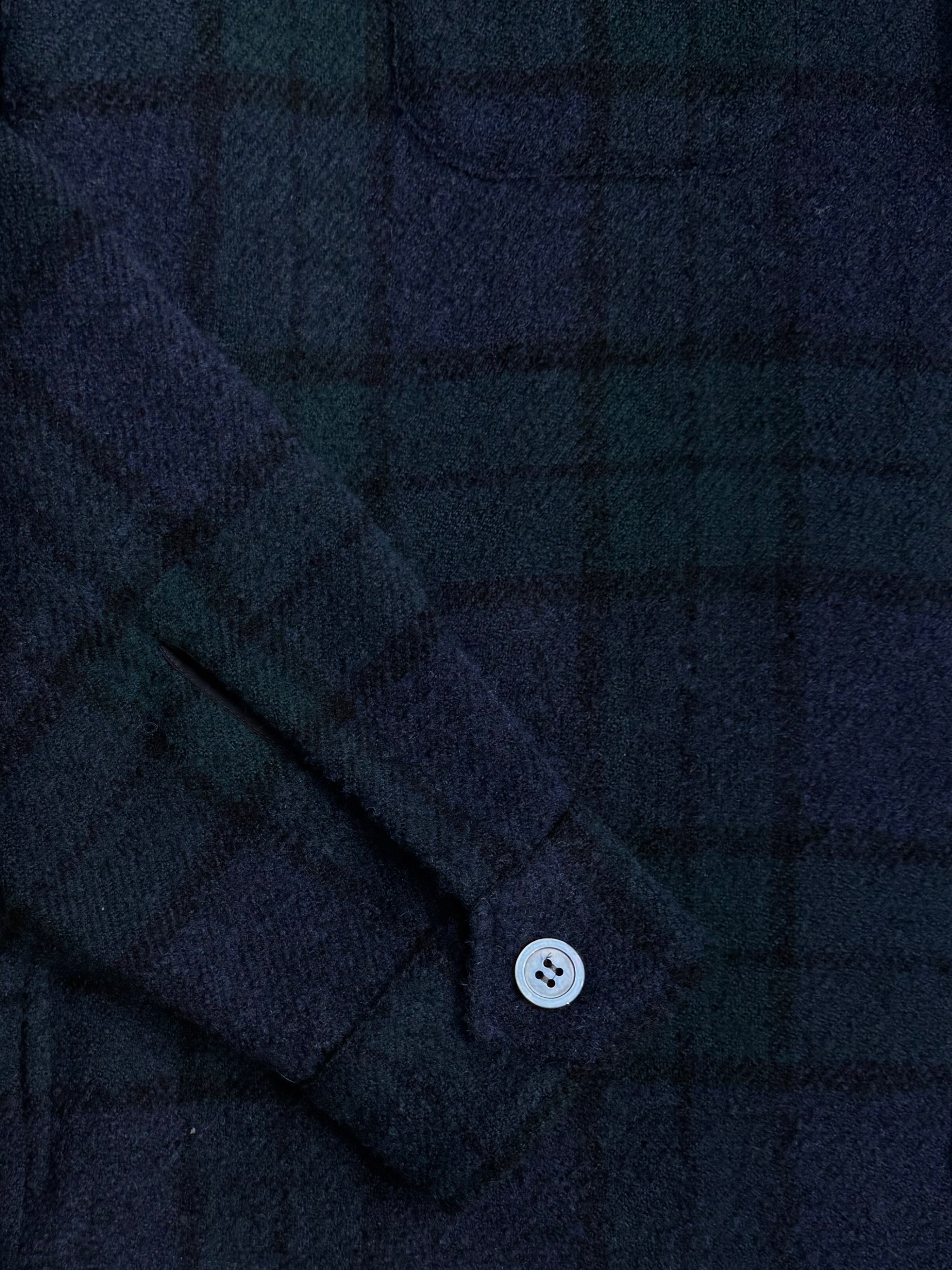 FRESH Tartan Wool Overshirt in Blue and Green