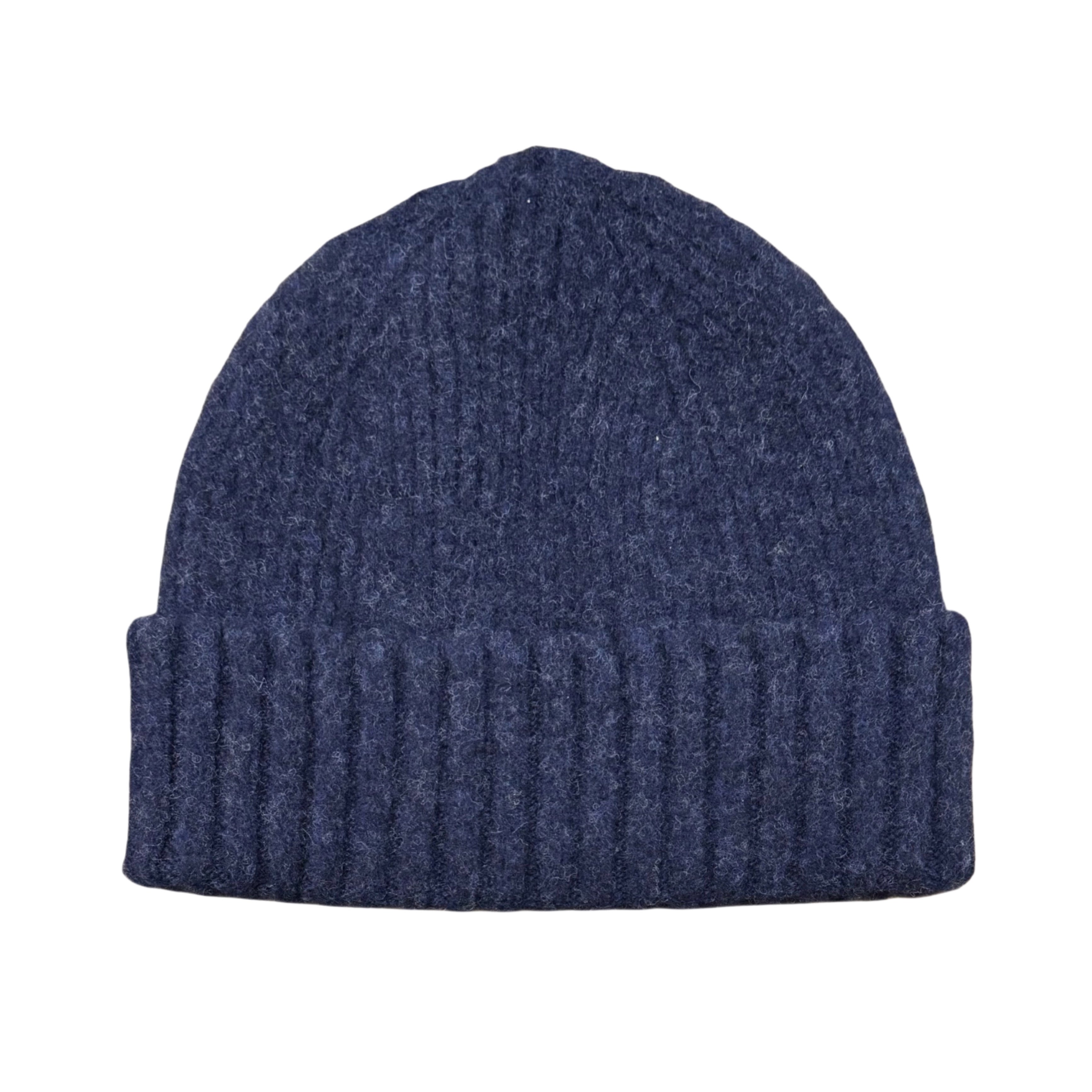 FRESH Bob Shetland Wool Beanie In Oxford Blue