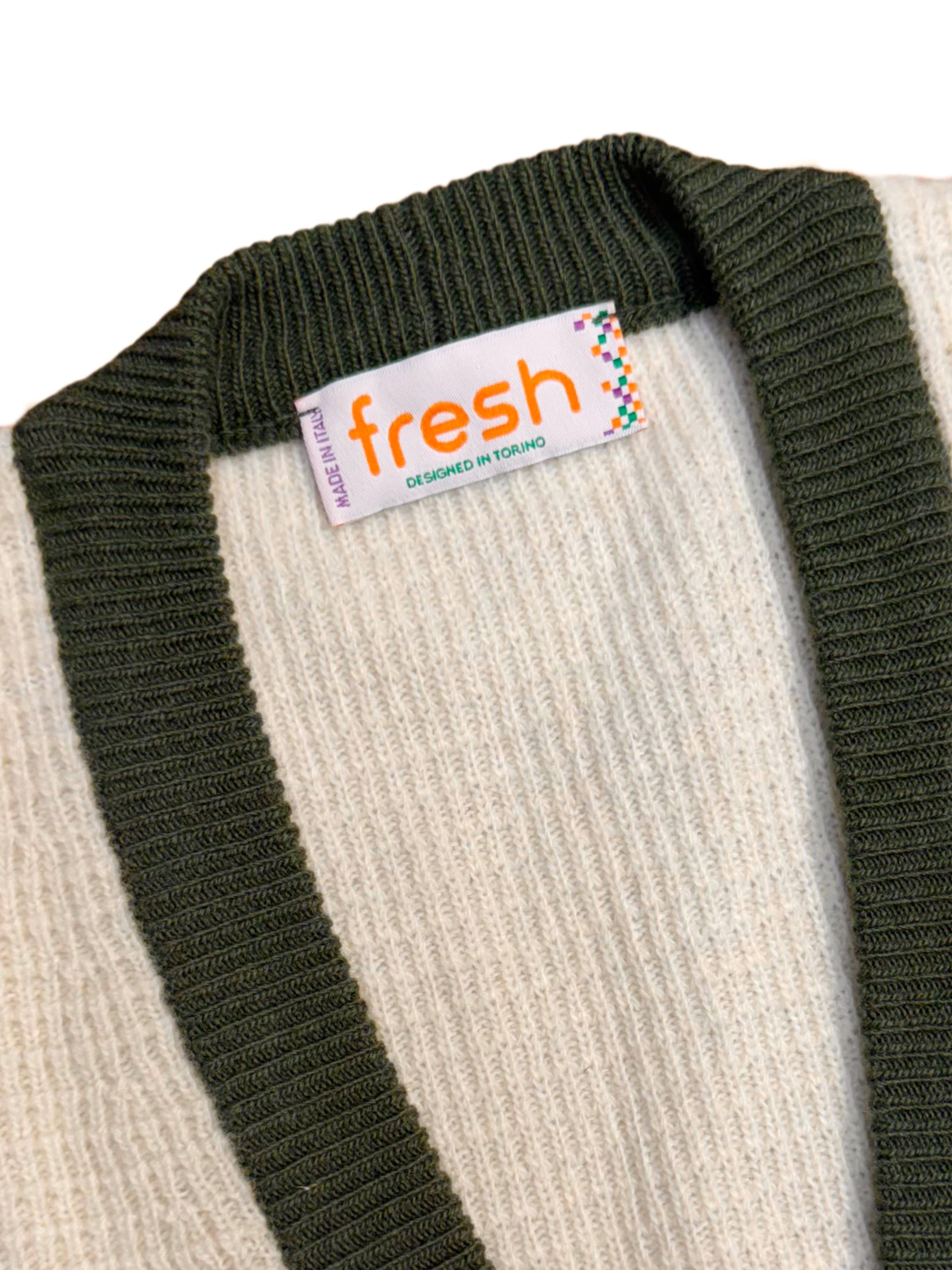 FRESH Adam Waffle-Knit Merino Wool Cardigan