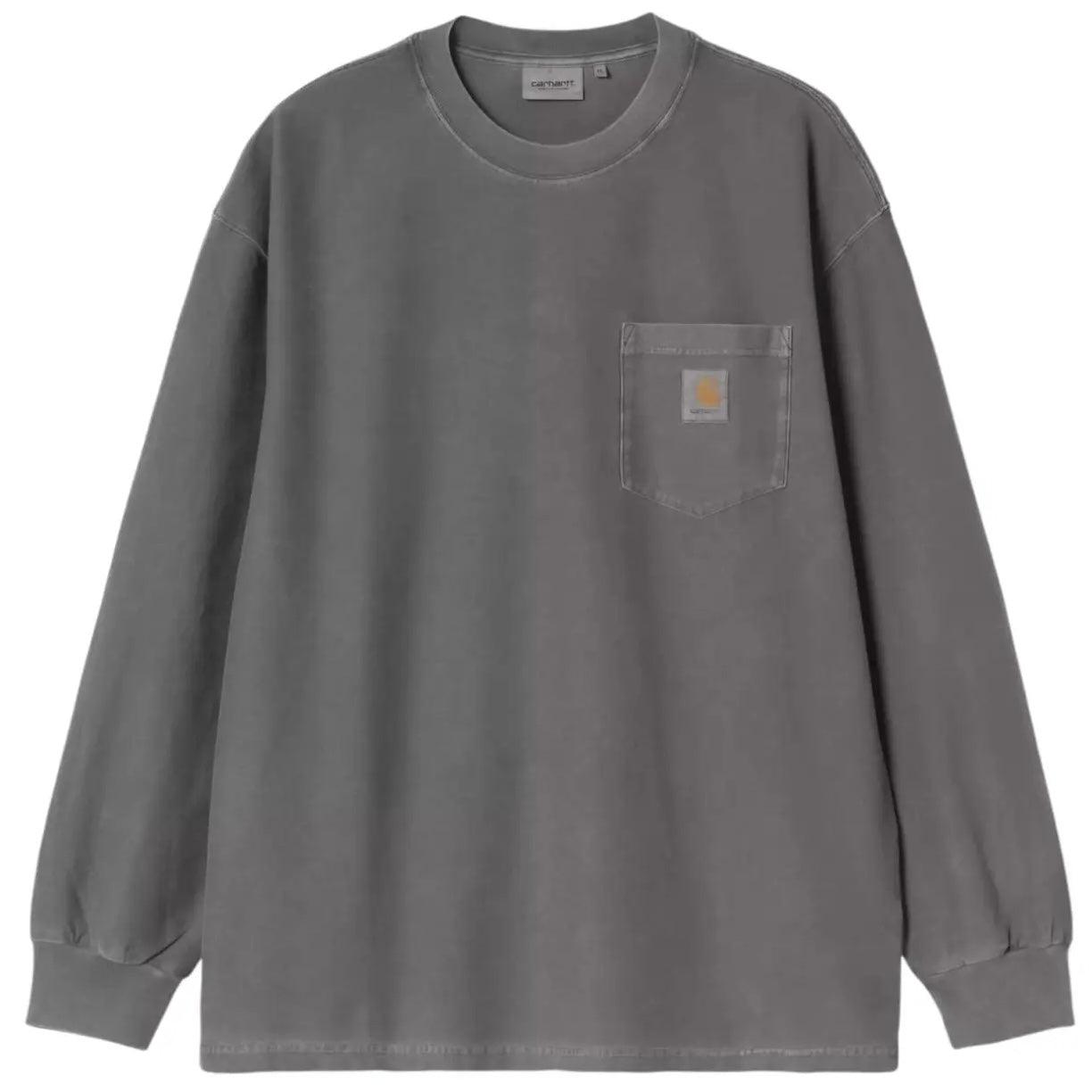 CARHARTT WIP T-Shirt Manica Lunga Loose Pocket Tinto in Capo Nero