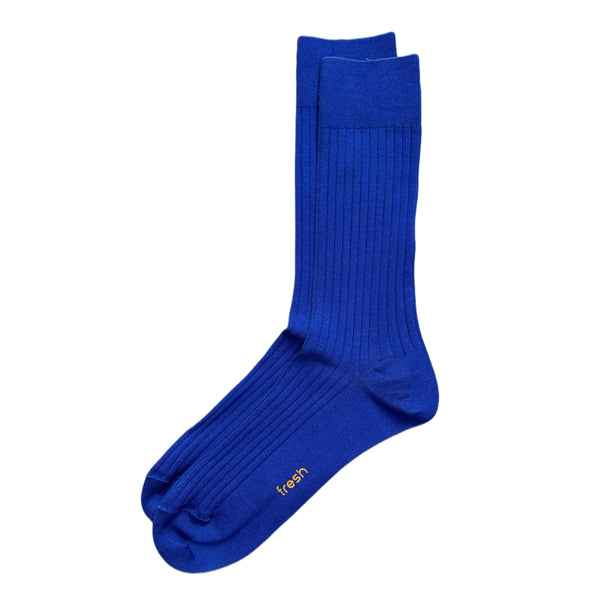 FRESH Cotton Mid-Calf Lenght Socks In Cobalt