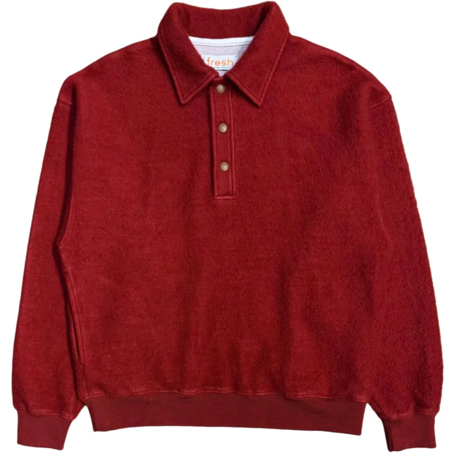 FRESH Bamboo Polo Sweater In Red