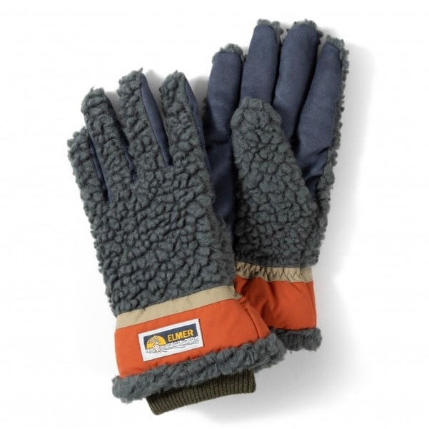 ELMER Teddy Gloves Wool Pile Khaki 5 Fingers EM353