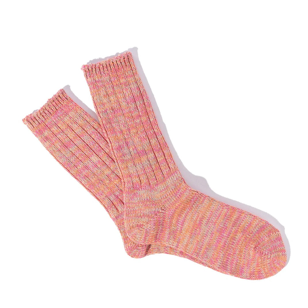 Chaussettes ras du cou ANONYMOUS ISM 5 couleurs mélangées orange