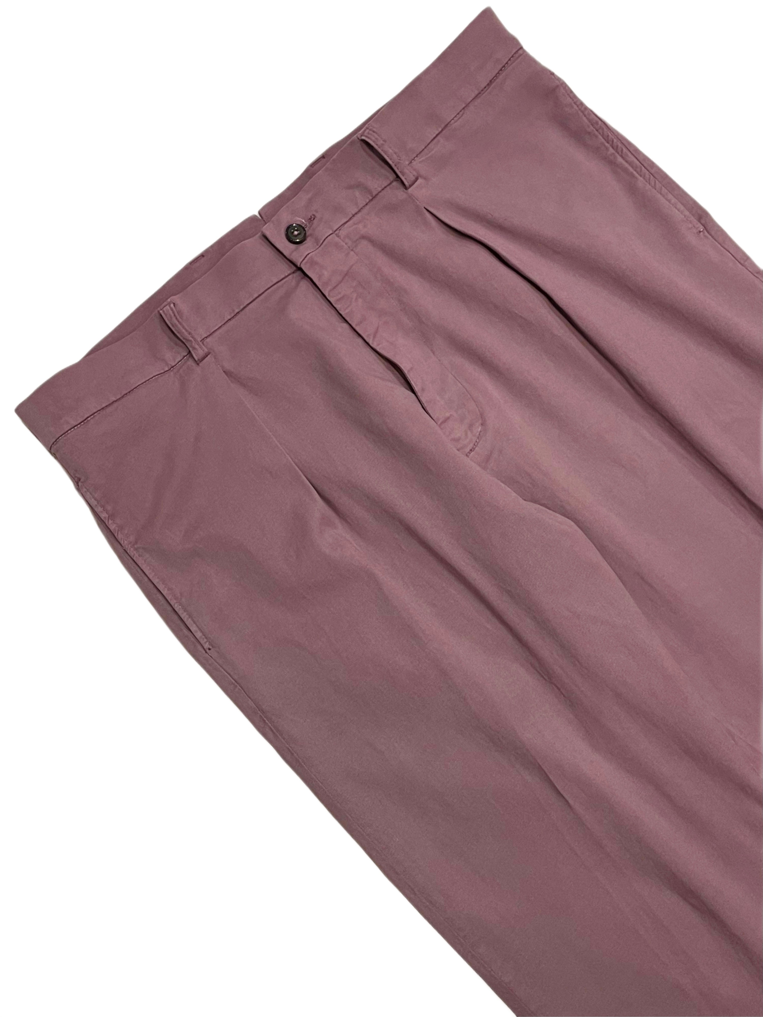 Pantaloni chino in cotone plissettato FRESH Camogli in cipolla